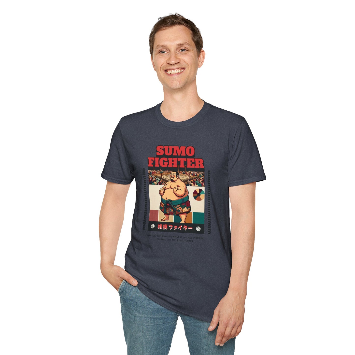 Sumo Fighter Graphic Tee | Fun Unisex T-Shirt for Sports Fans, Unique Gift, Casual Style, Anime Lovers, Vintage Aesthetic