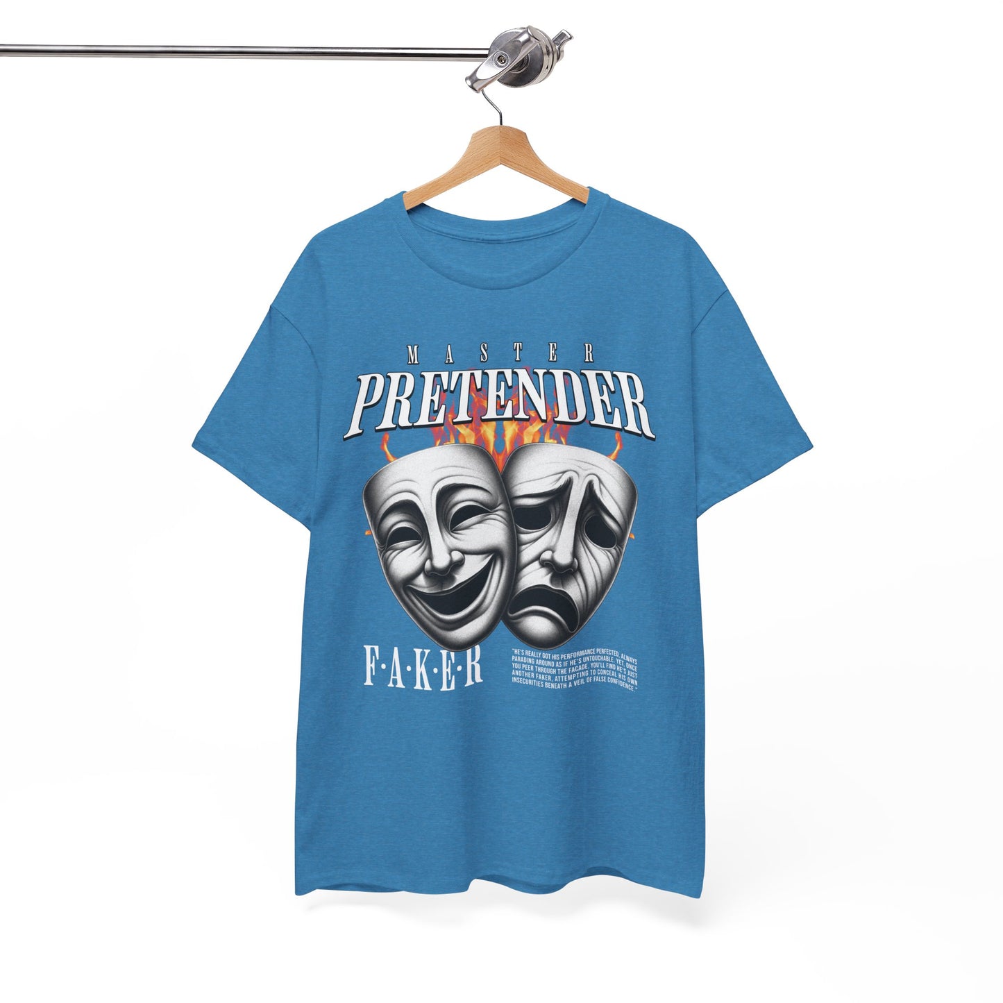 Theatrical Masks Unisex Heavy Cotton Tee, Perfect for Drama Lovers, Gift for Actors, Casual Wear, Theatre Fan Apparel