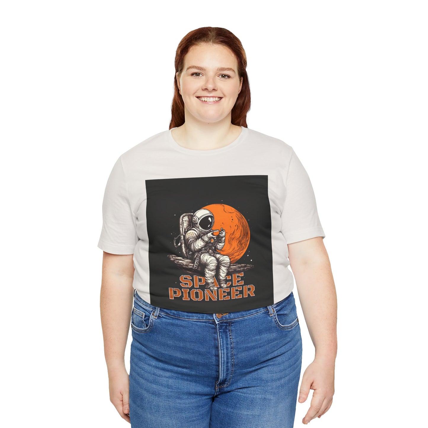 Space Pioneer Unisex Tee - Astronaut Graphic Shirt, Cool Space Themed Gift, Sci-Fi Lover Apparel, Casual Wear, Cosmic Adventure