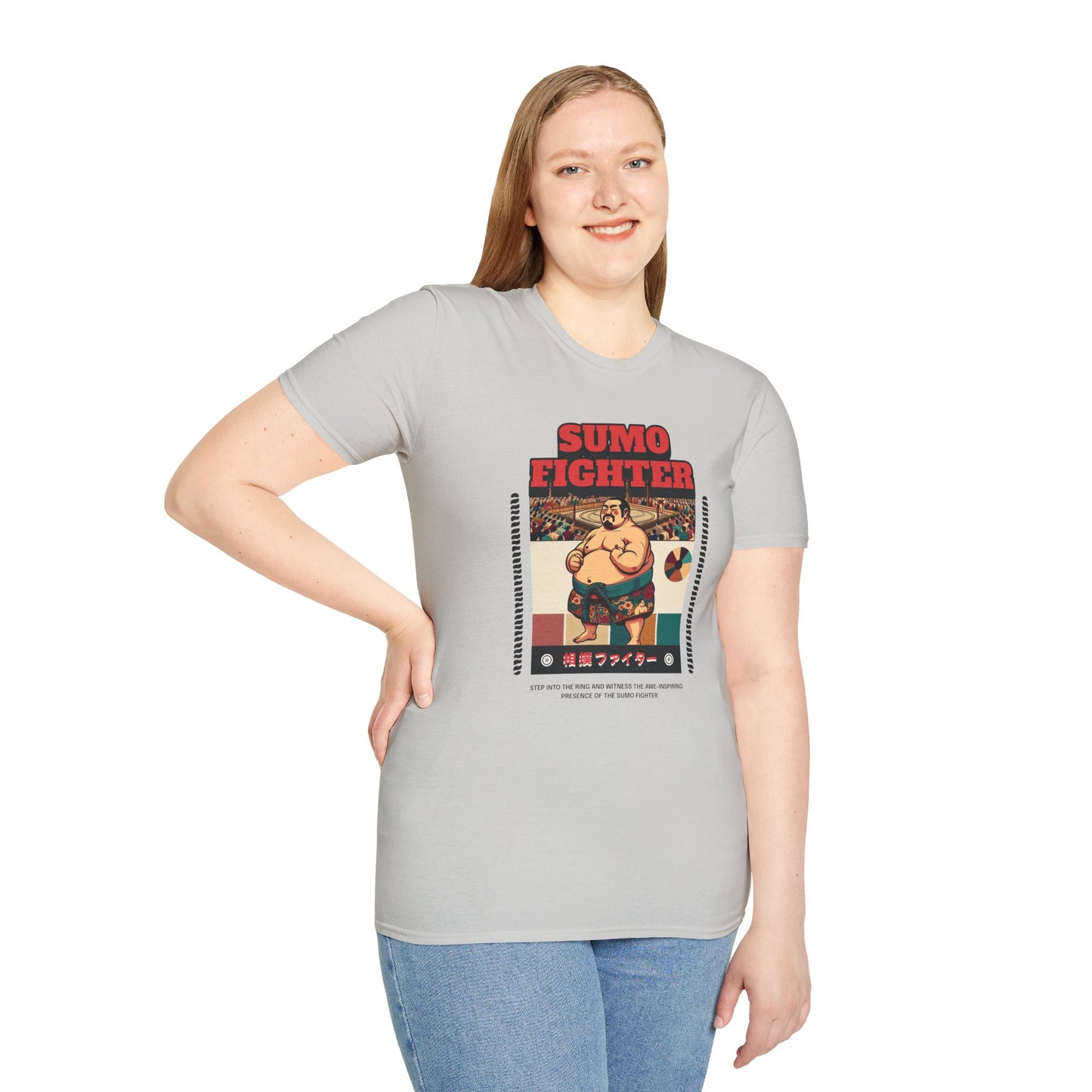 Sumo Fighter Graphic Tee | Fun Unisex T-Shirt for Sports Fans, Unique Gift, Casual Style, Anime Lovers, Vintage Aesthetic