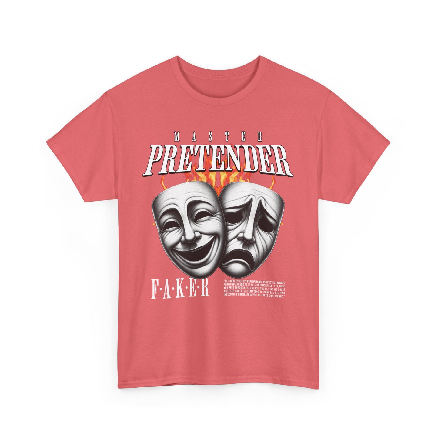 Theatrical Masks Unisex Heavy Cotton Tee, Perfect for Drama Lovers, Gift for Actors, Casual Wear, Theatre Fan Apparel