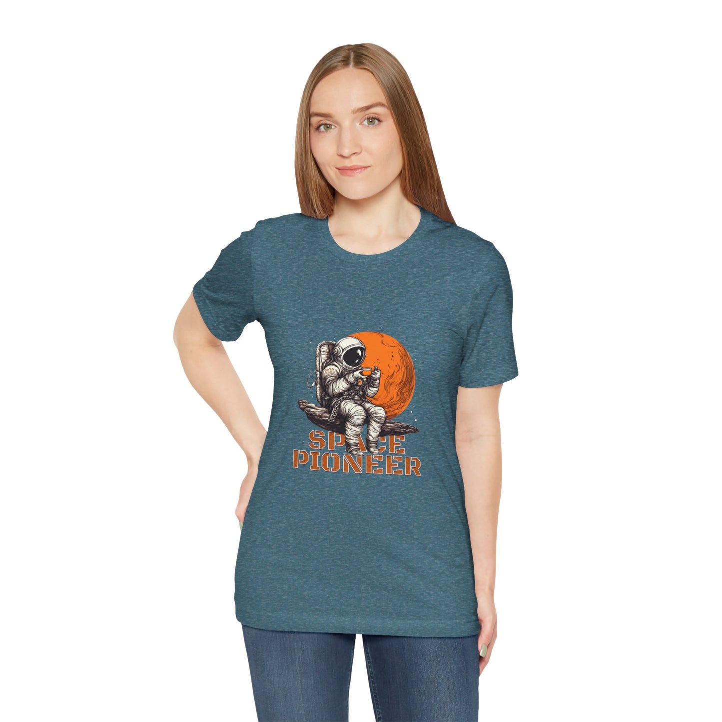 Space Pioneer Astronaut Tee, Cosmic Shirt, Gift for Astro Lovers, Unisex Graphic Tee, Sci-Fi T-Shirt, Casual Spacewear