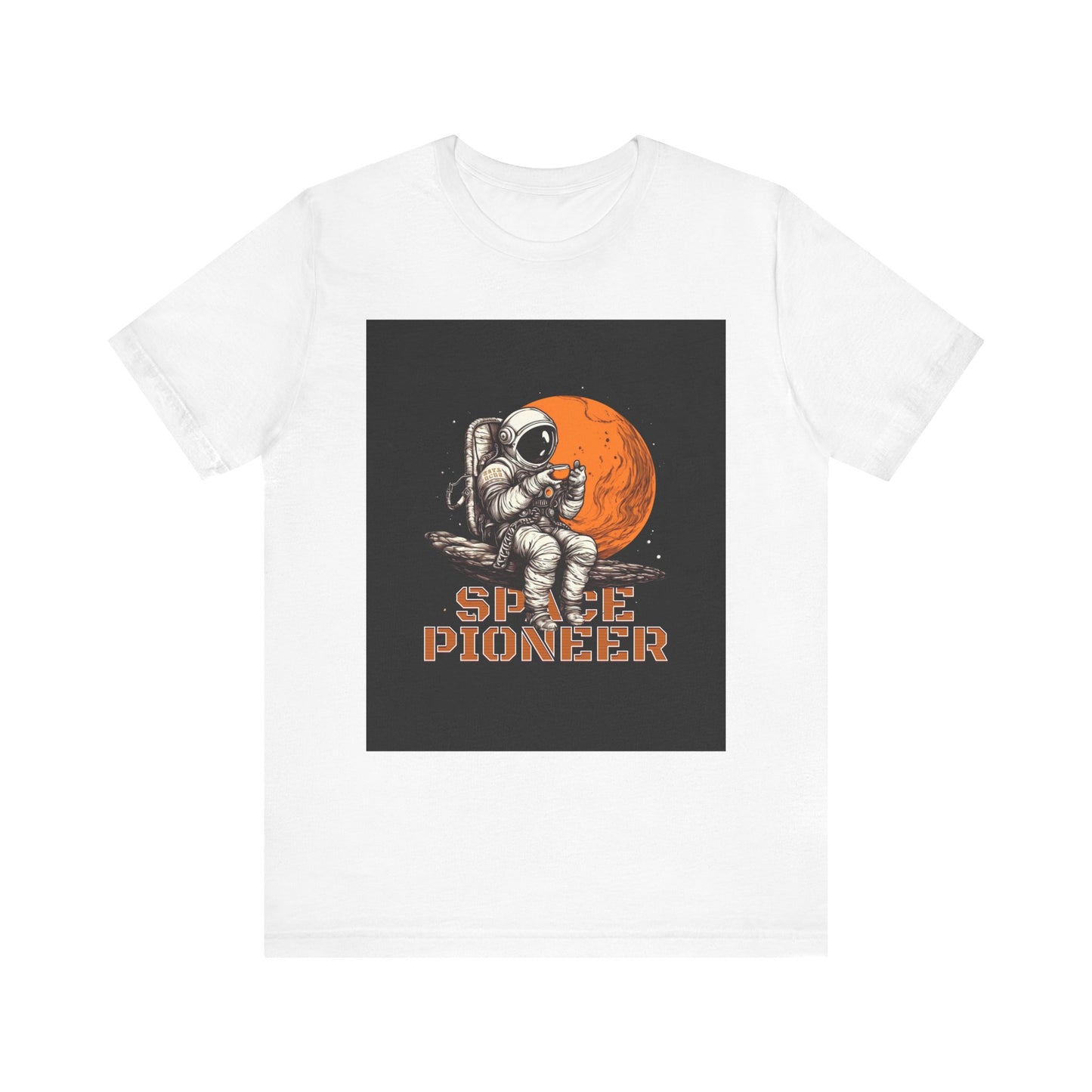 Space Pioneer Unisex Tee - Astronaut Graphic Shirt, Cool Space Themed Gift, Sci-Fi Lover Apparel, Casual Wear, Cosmic Adventure