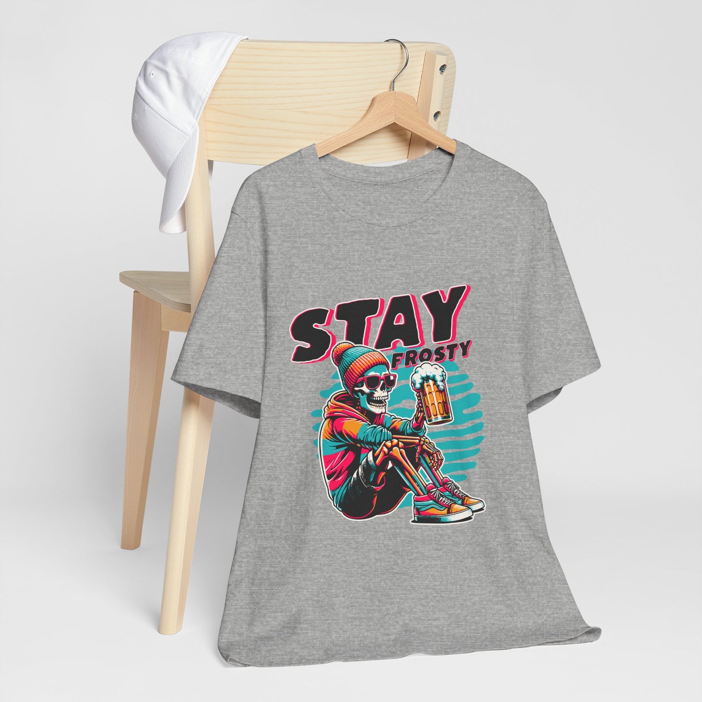 Stay Frosty Unisex Tee, Cool Graphic Shirt, Summer Vibes, Casual Wear, Gift for Him, Music Festival Fashion