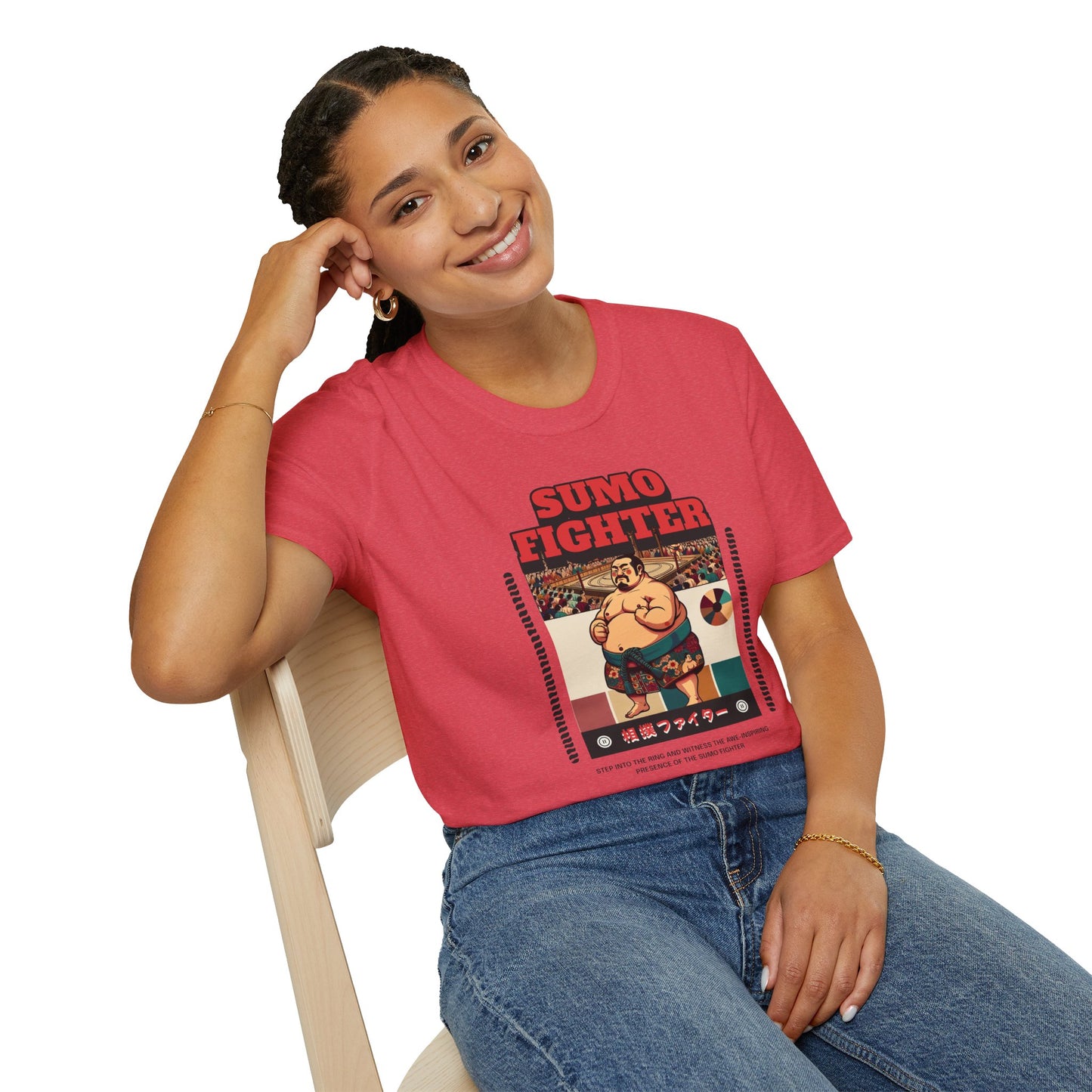 Sumo Fighter Graphic Tee | Fun Unisex T-Shirt for Sports Fans, Unique Gift, Casual Style, Anime Lovers, Vintage Aesthetic