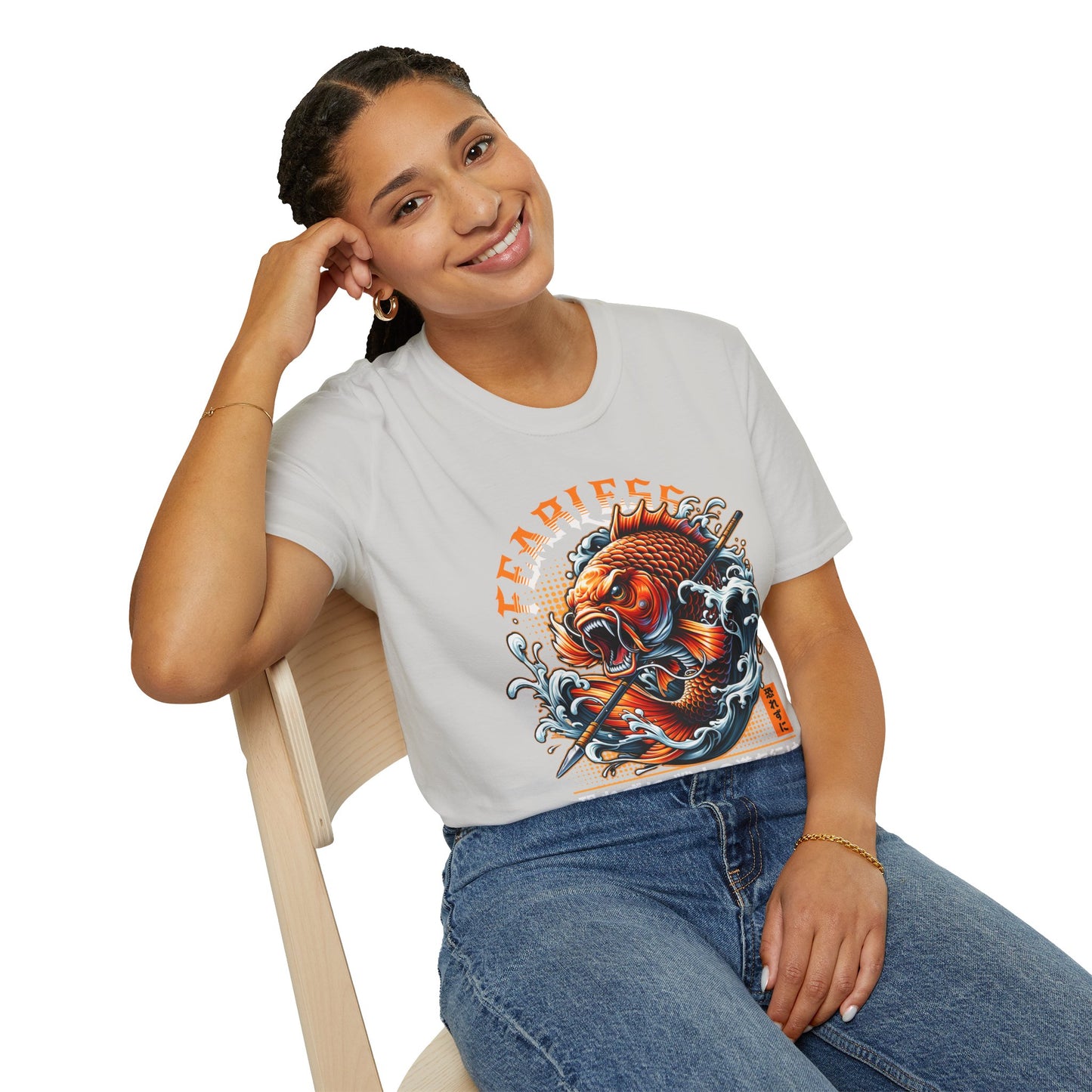 Fearless Koi Unisex Softstyle T-Shirt - Inspirational Gift, Casual Wear, Everyday Comfort, Success Apparel, Relaxed Fit