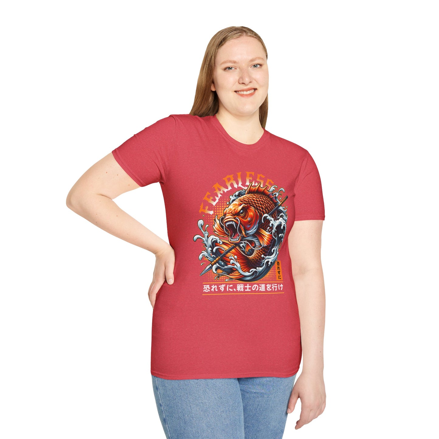 Fearless Koi Unisex Softstyle T-Shirt - Inspirational Gift, Casual Wear, Everyday Comfort, Success Apparel, Relaxed Fit