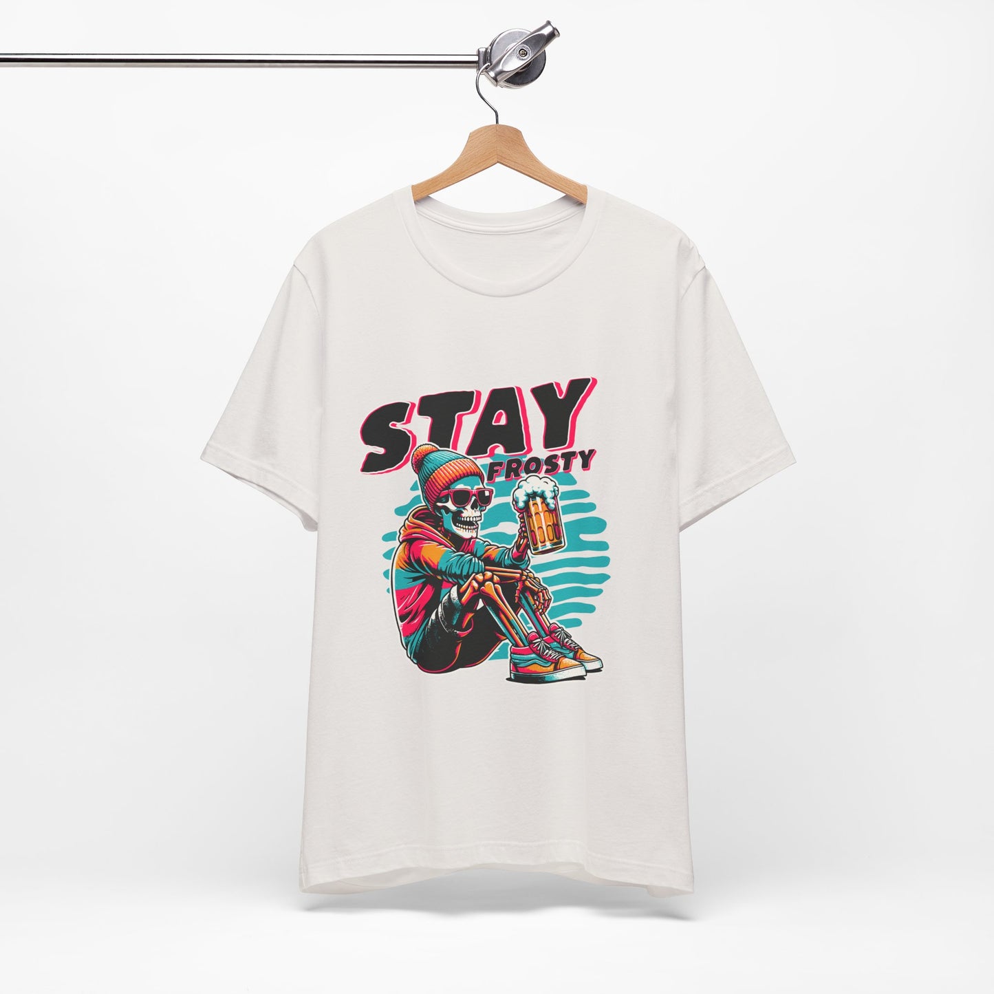 Stay Frosty Unisex Tee, Cool Graphic Shirt, Summer Vibes, Casual Wear, Gift for Him, Music Festival Fashion