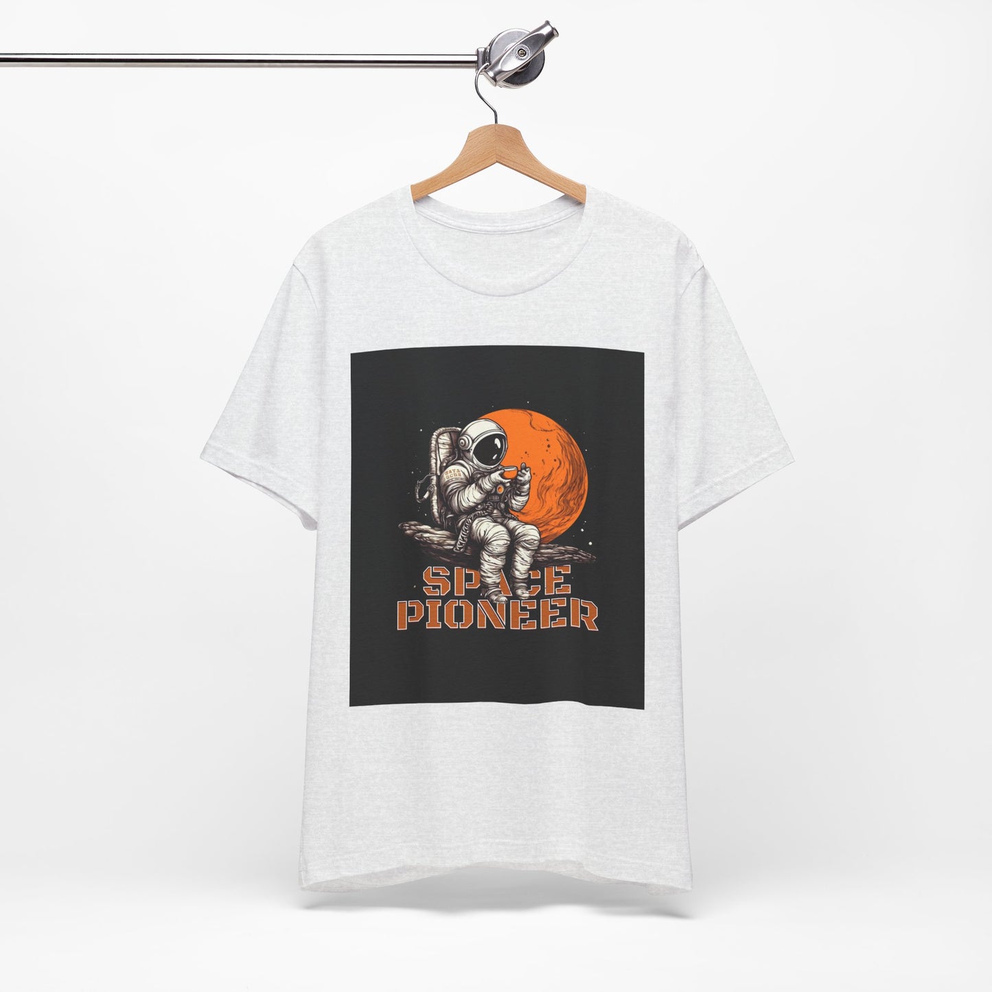 Space Pioneer Unisex Tee - Astronaut Graphic Shirt, Cool Space Themed Gift, Sci-Fi Lover Apparel, Casual Wear, Cosmic Adventure