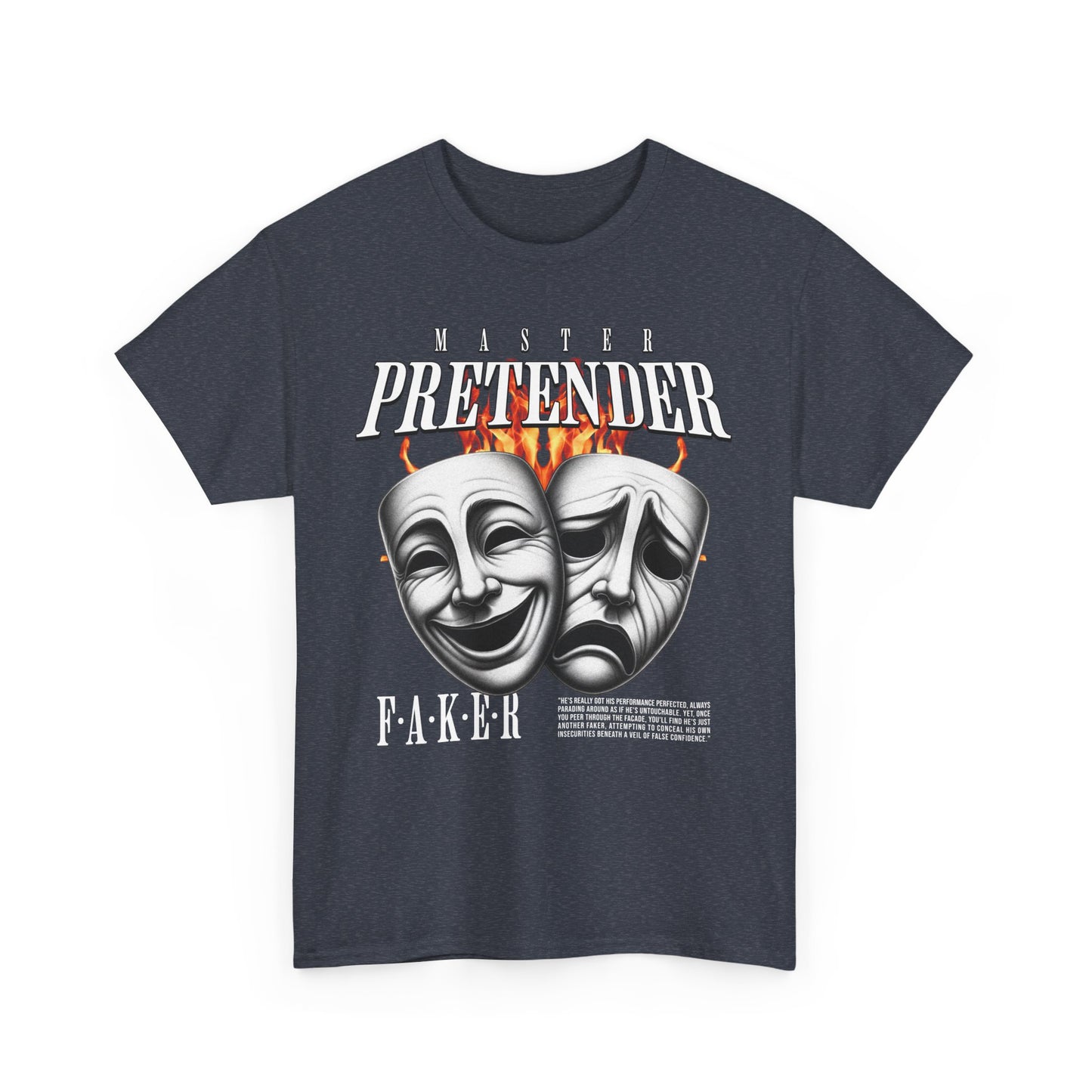 Theatrical Masks Unisex Heavy Cotton Tee, Perfect for Drama Lovers, Gift for Actors, Casual Wear, Theatre Fan Apparel