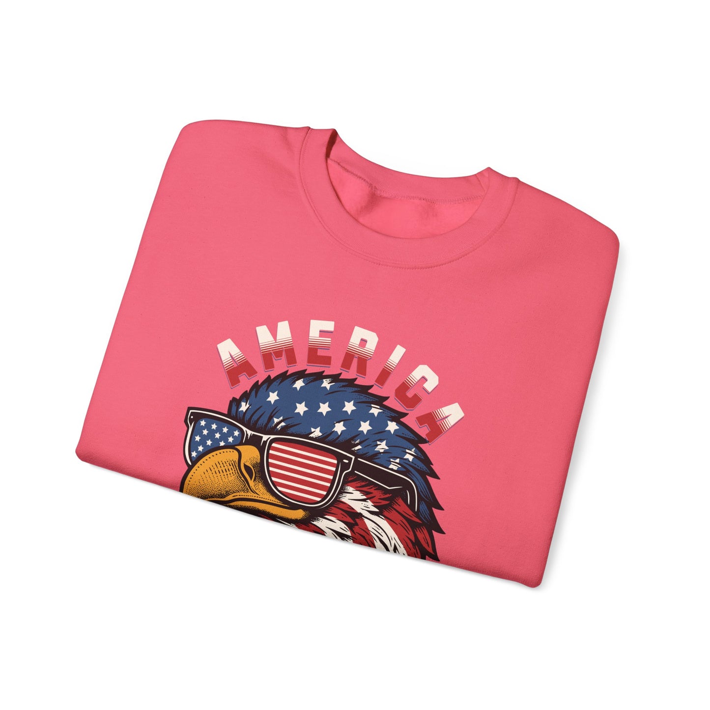 Patriotic Eagle Crewneck Sweatshirt, America Sweatshirt, Unisex Pullover, 4th of July Shirt, Eagle Graphic Sweatshirt