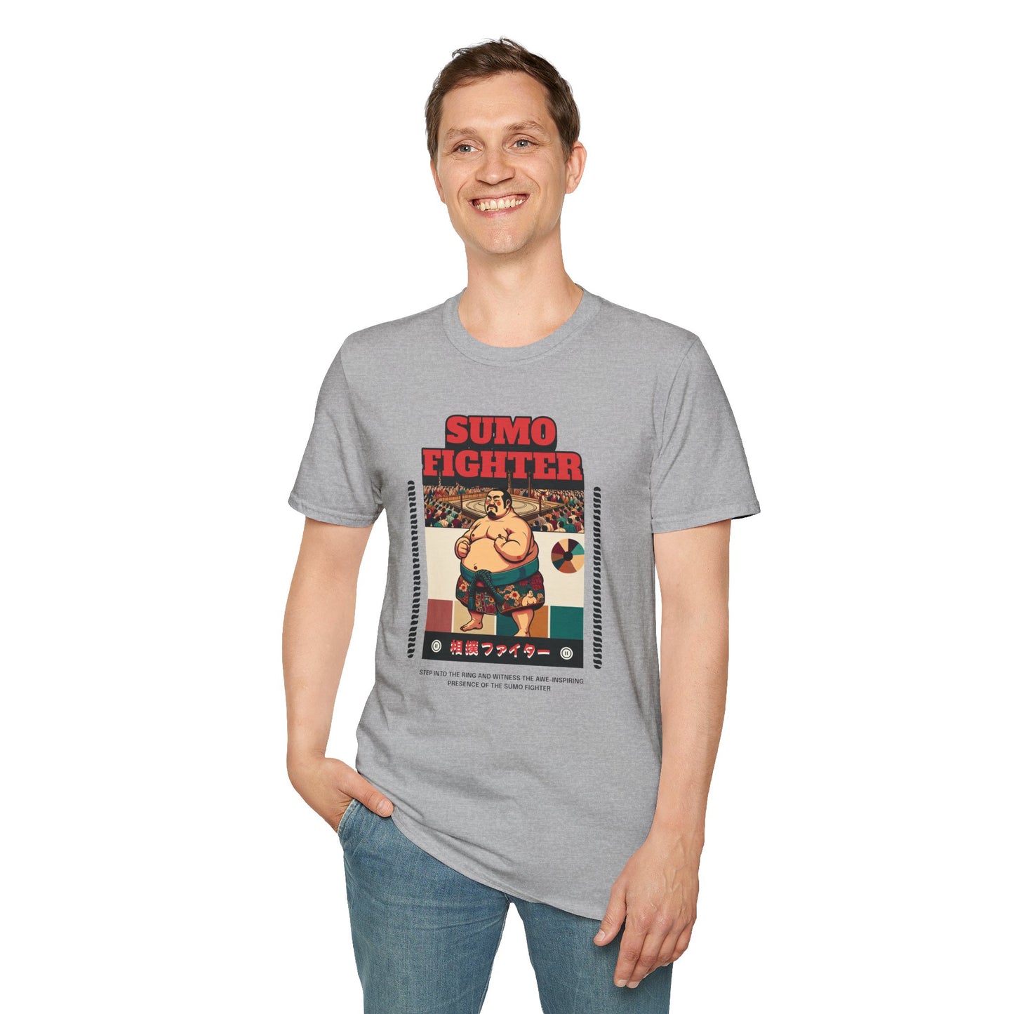 Sumo Fighter Graphic Tee | Fun Unisex T-Shirt for Sports Fans, Unique Gift, Casual Style, Anime Lovers, Vintage Aesthetic
