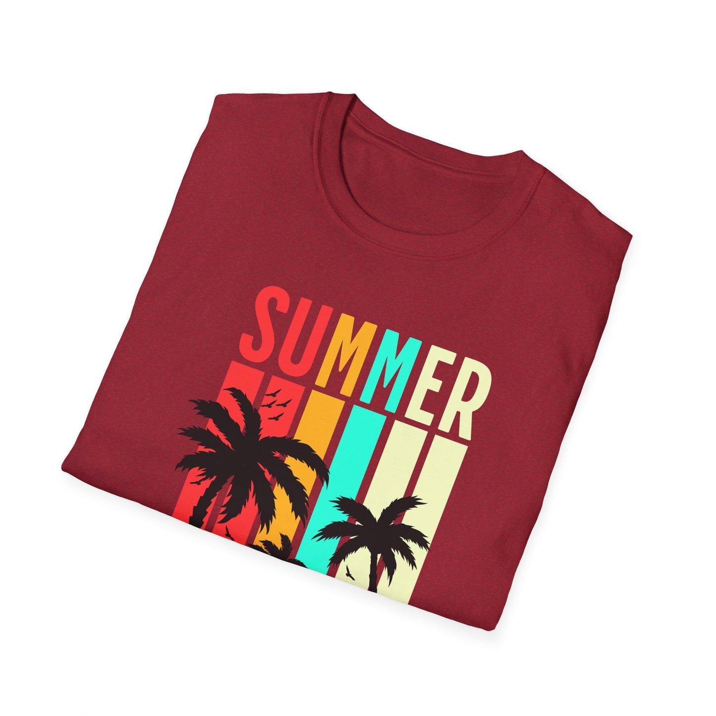 Summer Vibes Unisex T-Shirt, Beach Party Shirt, Casual Wear, Gift for Friends, Vacation Outfit, Coaster Inspired Design