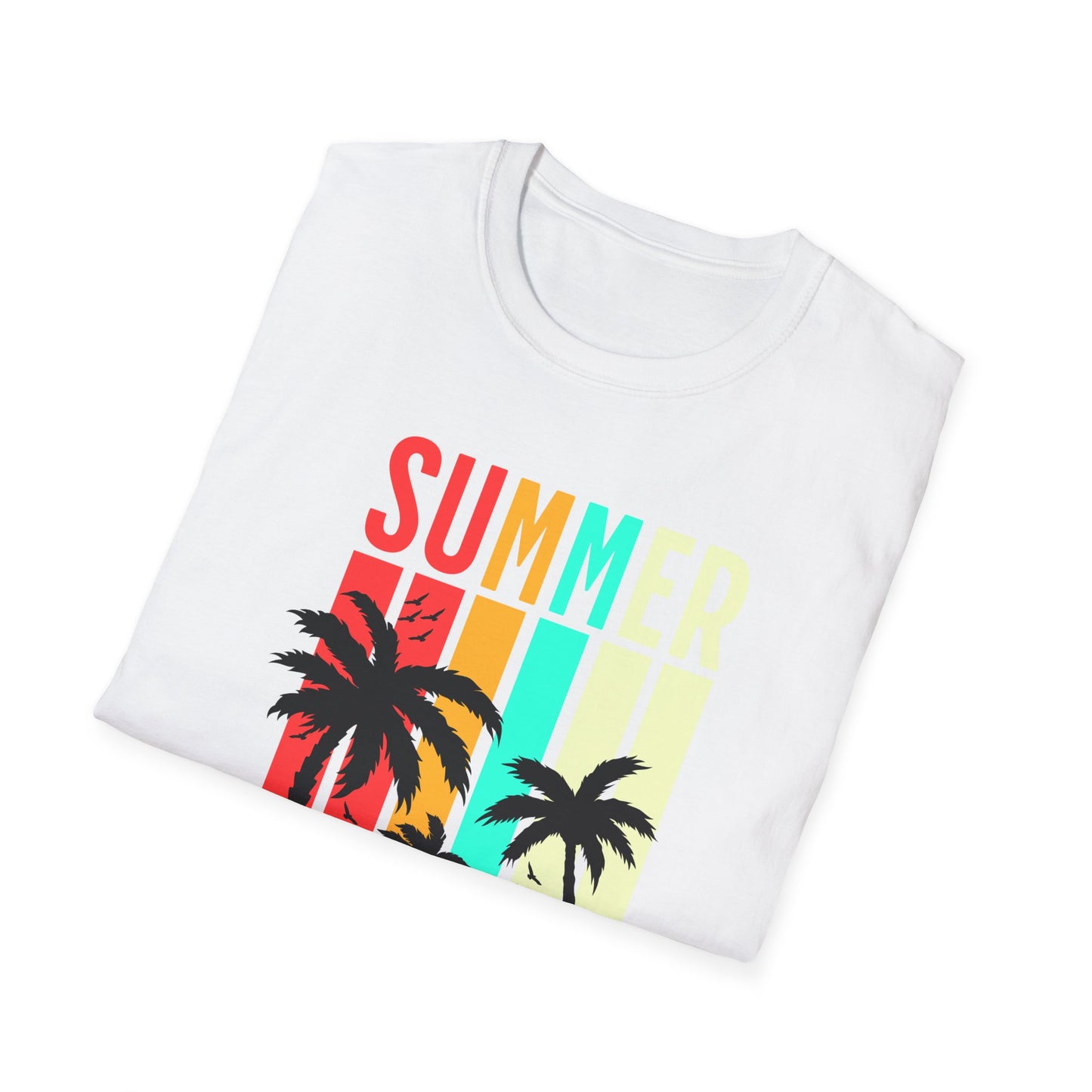 Summer Vibes Unisex T-Shirt, Beach Party Shirt, Casual Wear, Gift for Friends, Vacation Outfit, Coaster Inspired Design