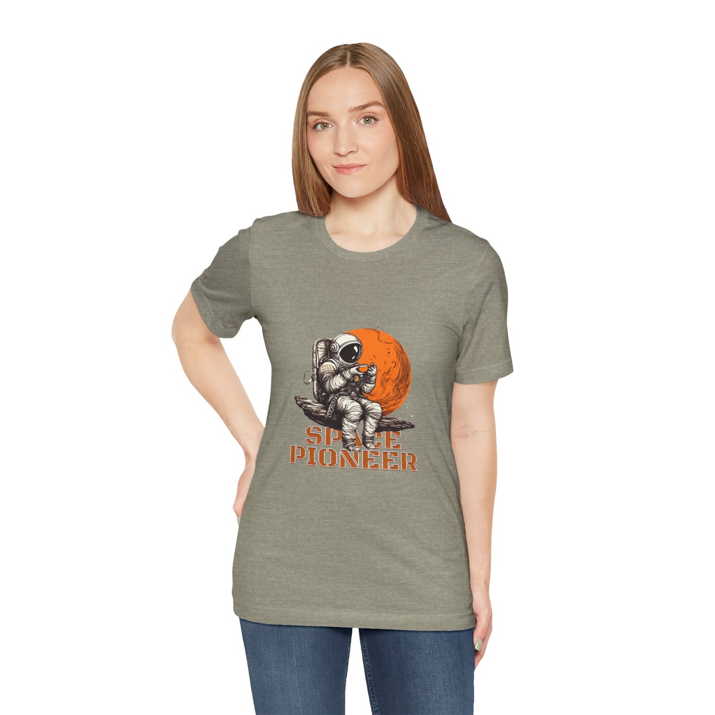 Space Pioneer Astronaut Tee, Cosmic Shirt, Gift for Astro Lovers, Unisex Graphic Tee, Sci-Fi T-Shirt, Casual Spacewear