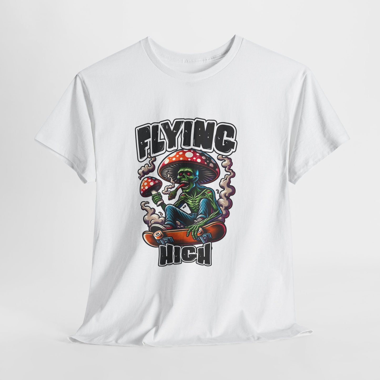 Flying High Unisex Cotton Tee, Psychedelic Shirt, Casual Wear, Gift for Stoners, Retro Fashion, Fun Graphic T-Shirt