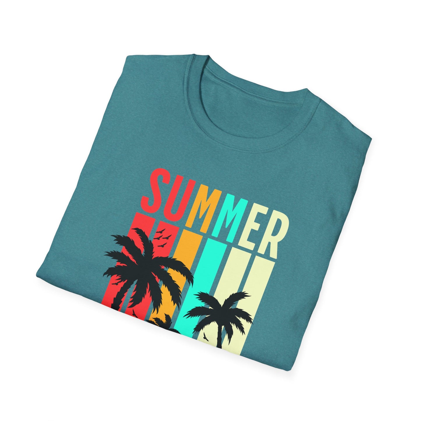 Summer Vibes Unisex T-Shirt, Beach Party Shirt, Casual Wear, Gift for Friends, Vacation Outfit, Coaster Inspired Design
