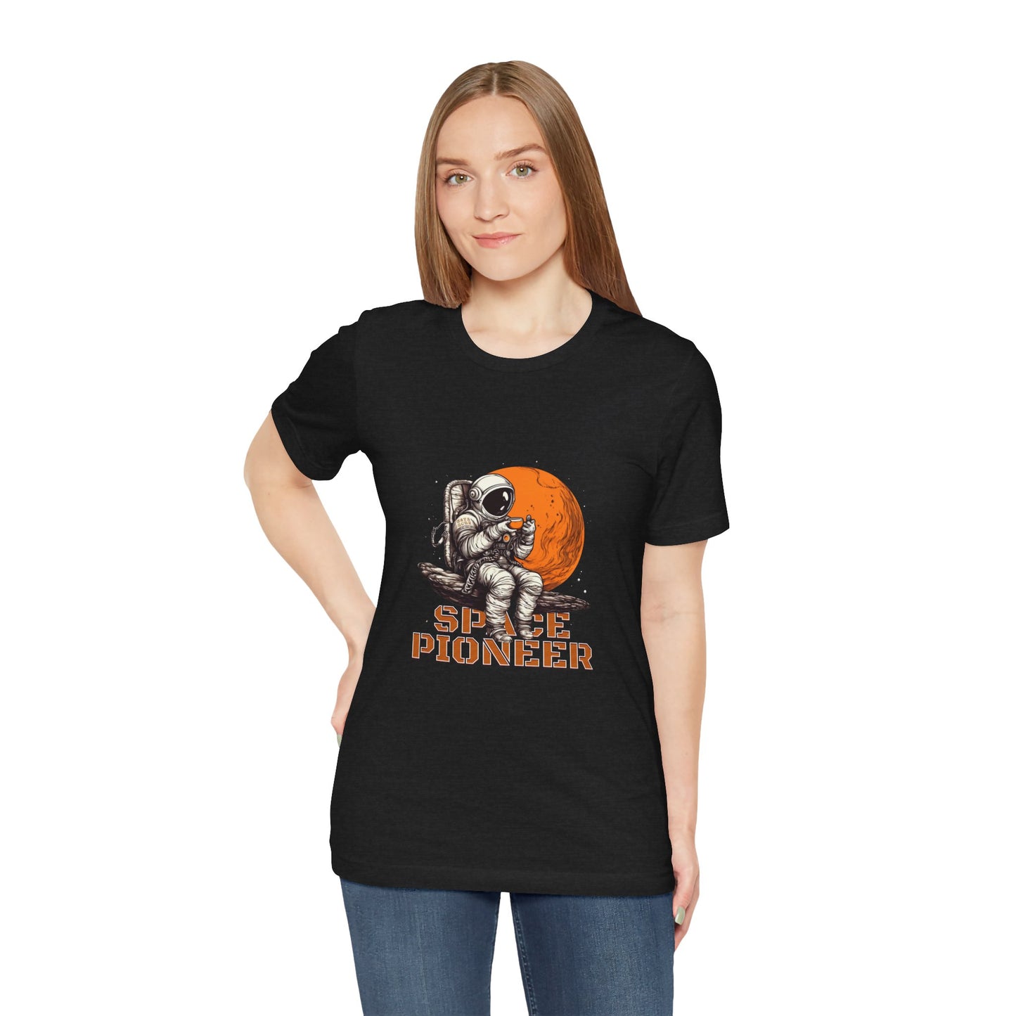 Space Pioneer Astronaut Tee, Cosmic Shirt, Gift for Astro Lovers, Unisex Graphic Tee, Sci-Fi T-Shirt, Casual Spacewear