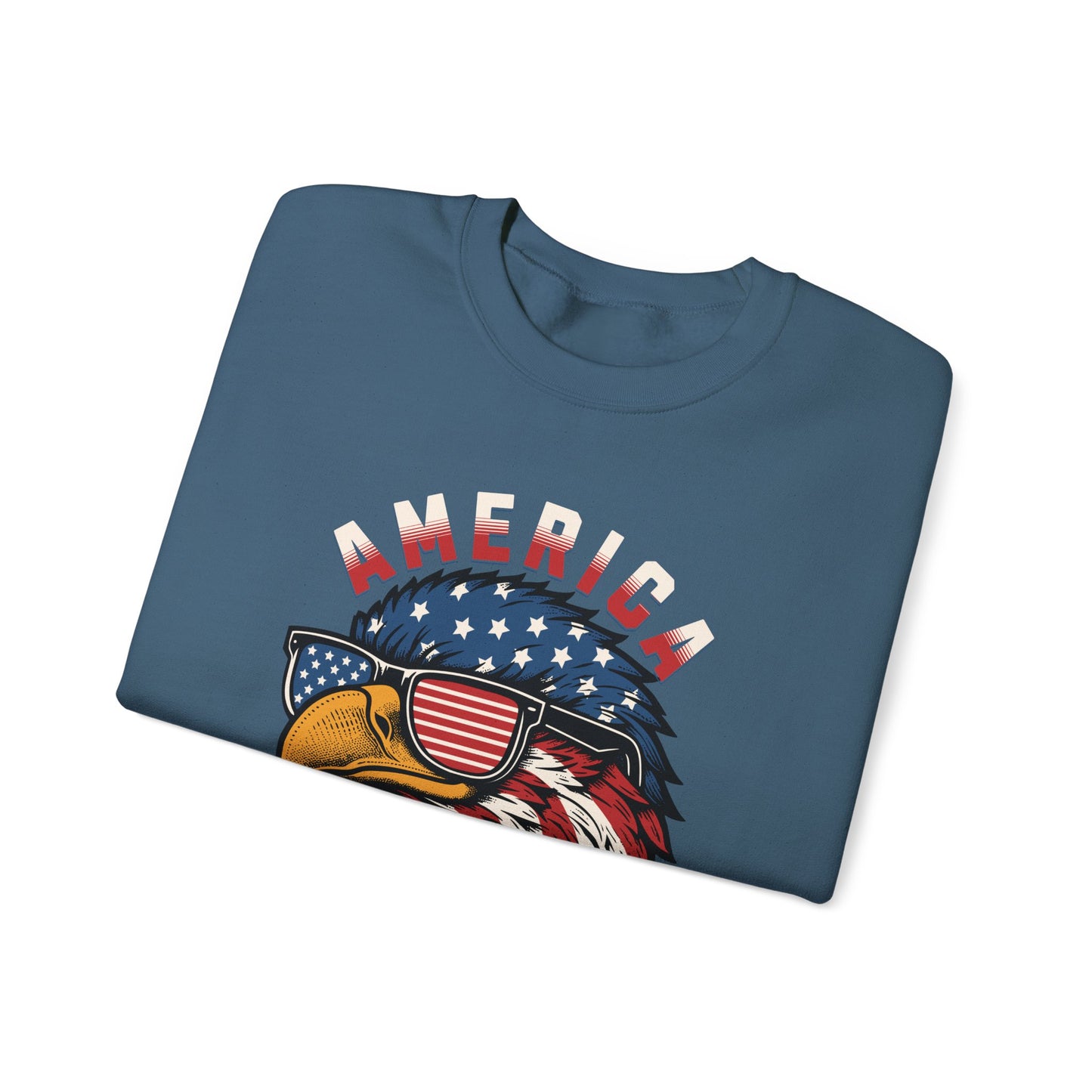 Patriotic Eagle Crewneck Sweatshirt, America Sweatshirt, Unisex Pullover, 4th of July Shirt, Eagle Graphic Sweatshirt