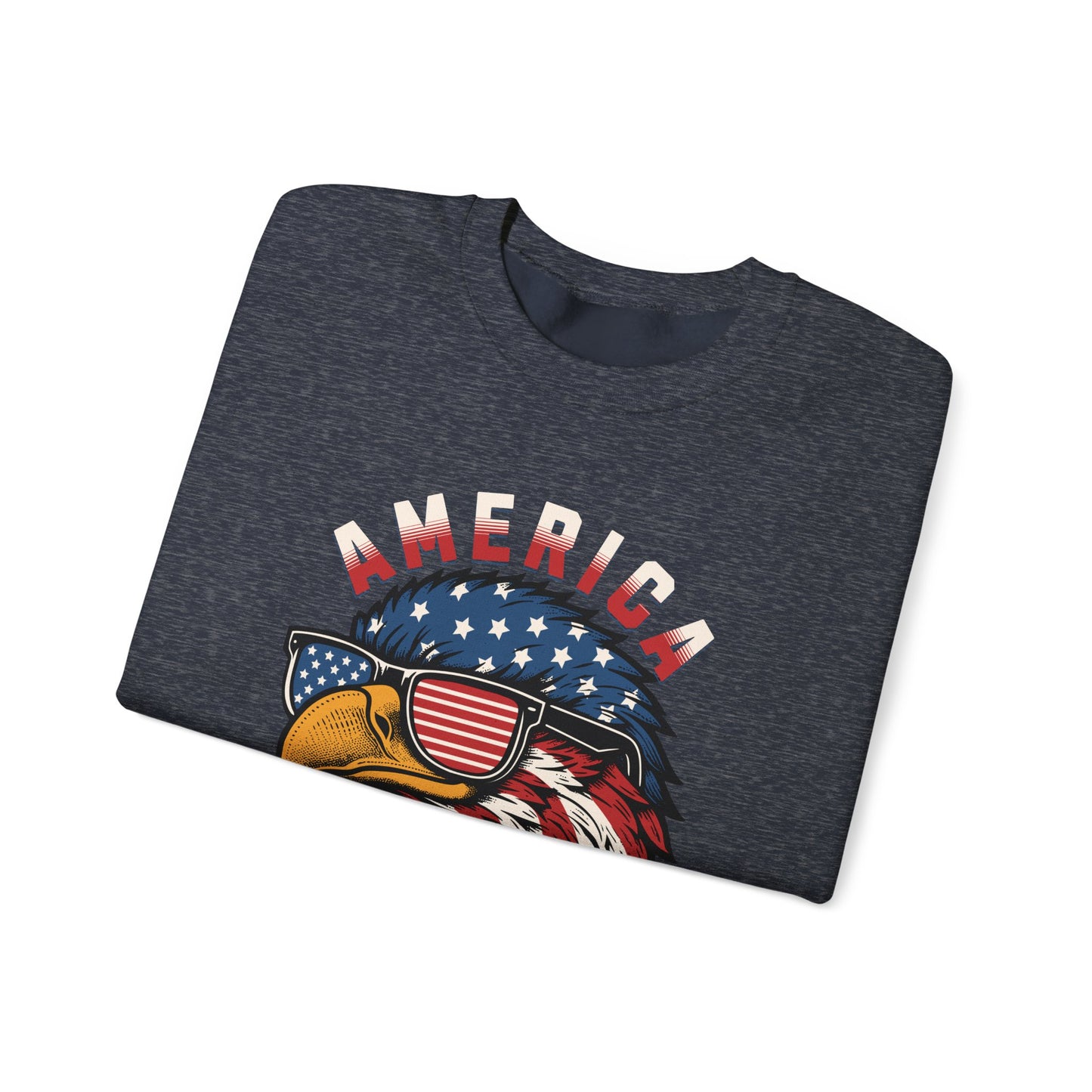 Patriotic Eagle Crewneck Sweatshirt, America Sweatshirt, Unisex Pullover, 4th of July Shirt, Eagle Graphic Sweatshirt