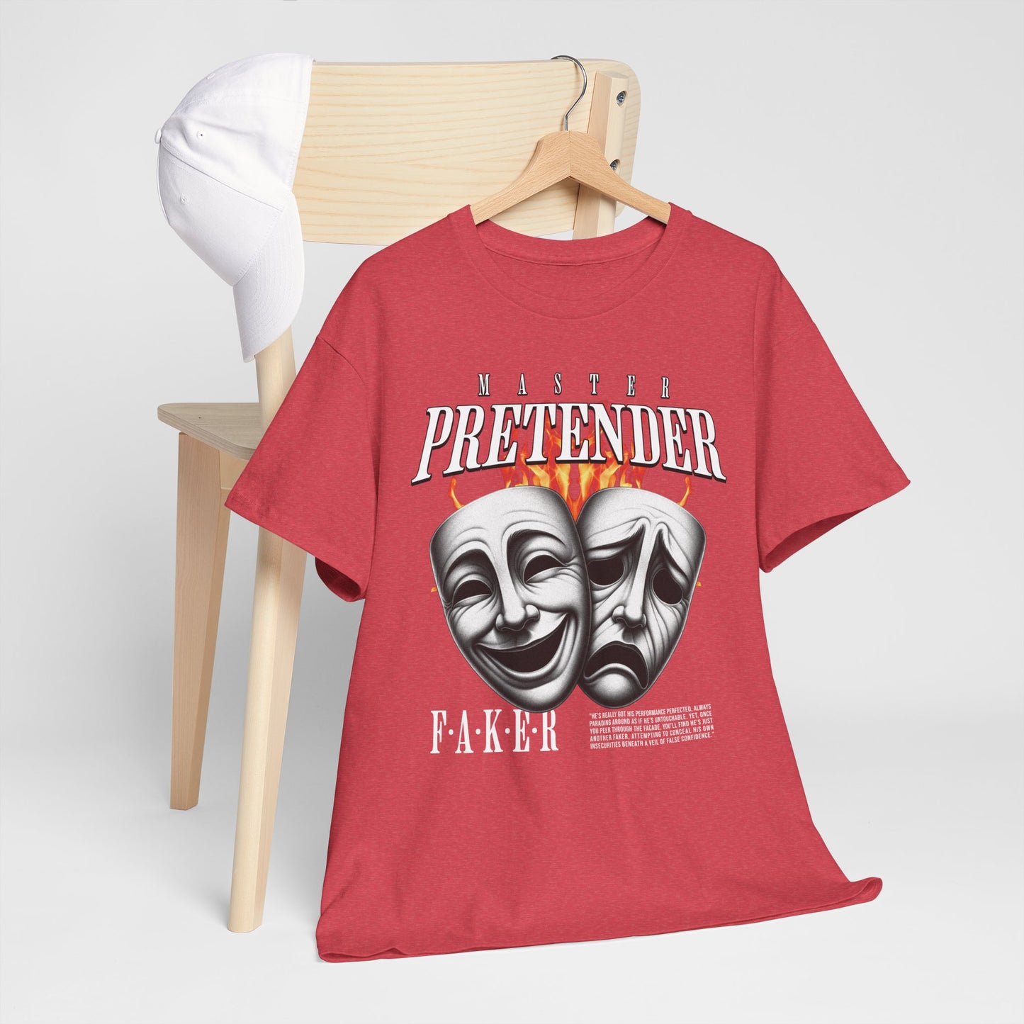 Theatrical Masks Unisex Heavy Cotton Tee, Perfect for Drama Lovers, Gift for Actors, Casual Wear, Theatre Fan Apparel