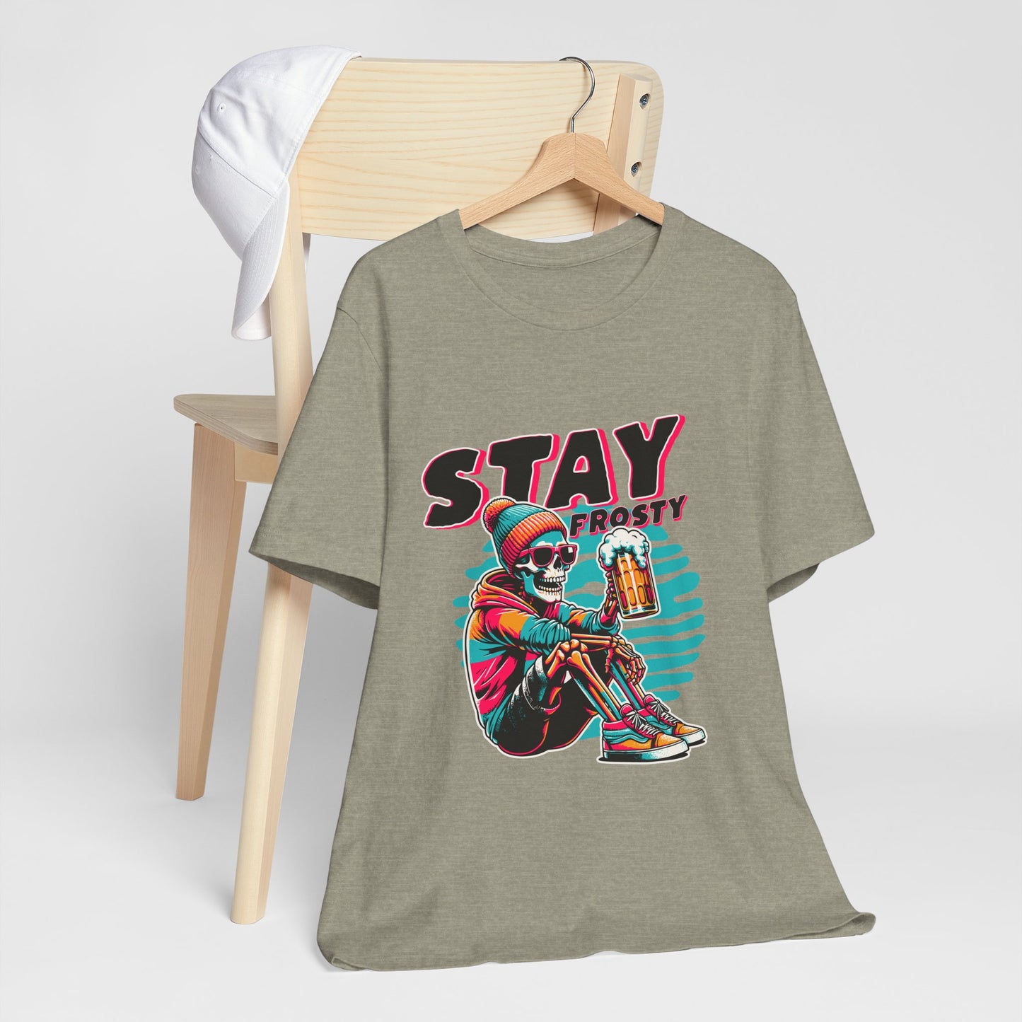 Stay Frosty Unisex Tee, Cool Graphic Shirt, Summer Vibes, Casual Wear, Gift for Him, Music Festival Fashion