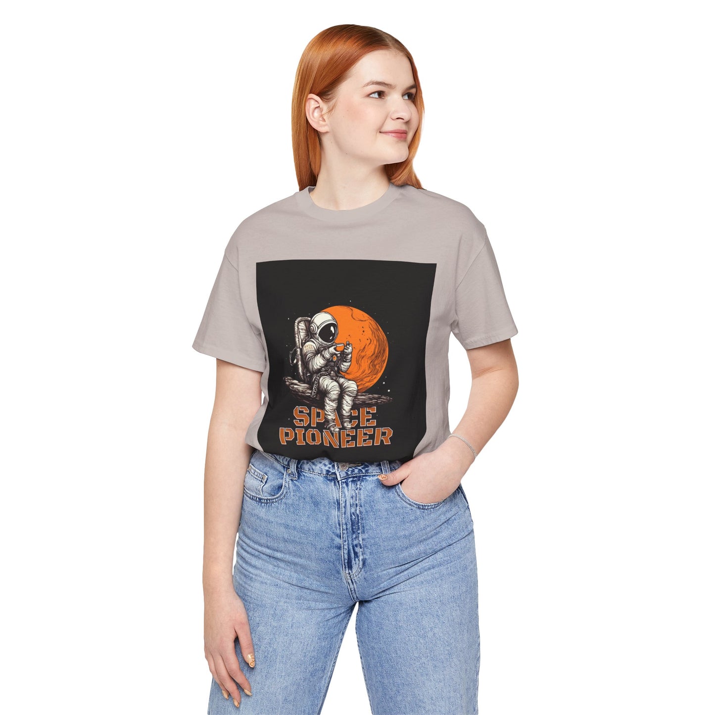 Space Pioneer Unisex Tee - Astronaut Graphic Shirt, Cool Space Themed Gift, Sci-Fi Lover Apparel, Casual Wear, Cosmic Adventure