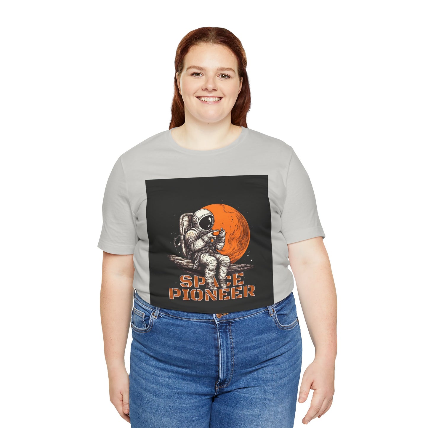 Space Pioneer Unisex Tee - Astronaut Graphic Shirt, Cool Space Themed Gift, Sci-Fi Lover Apparel, Casual Wear, Cosmic Adventure