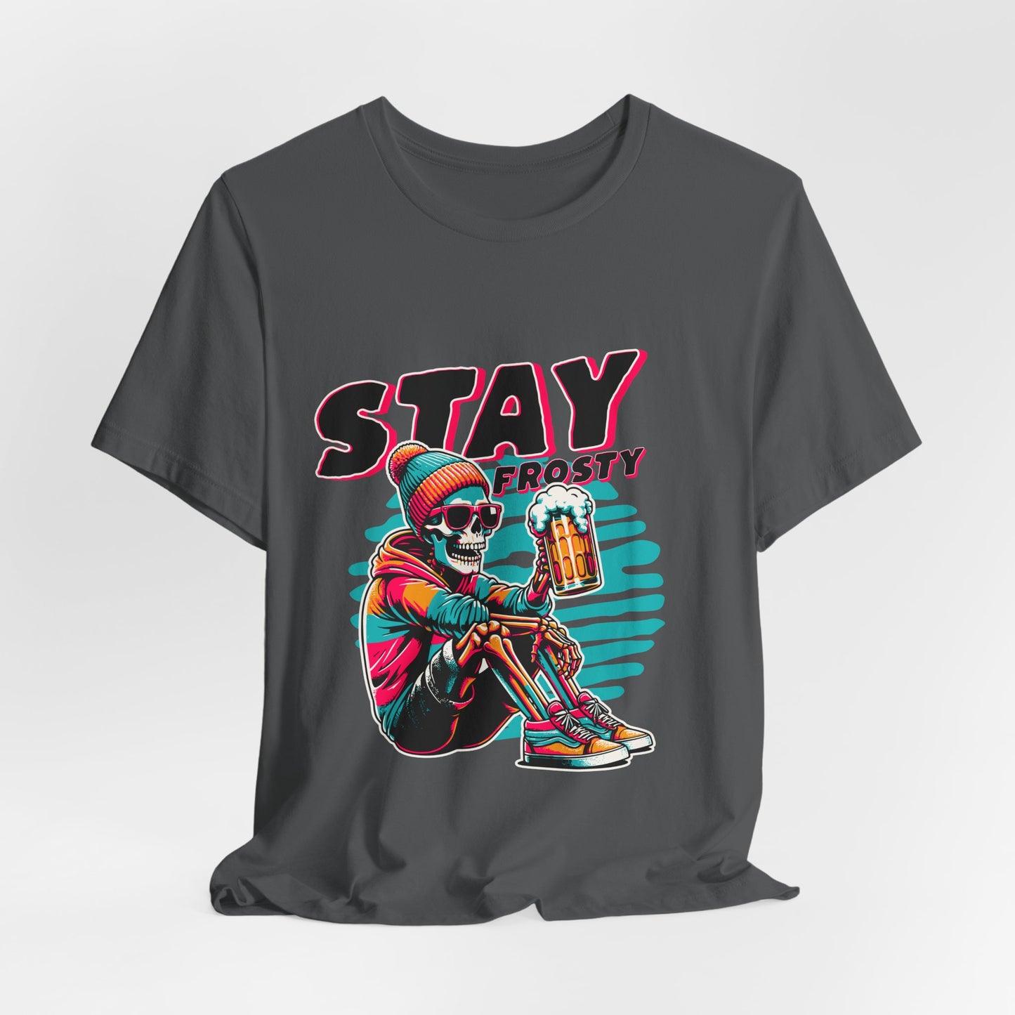 Stay Frosty Unisex Tee, Cool Graphic Shirt, Summer Vibes, Casual Wear, Gift for Him, Music Festival Fashion