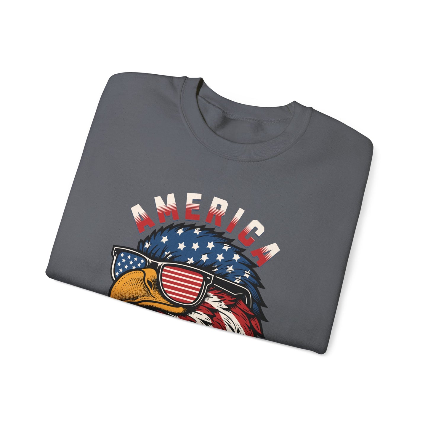 Patriotic Eagle Crewneck Sweatshirt, America Sweatshirt, Unisex Pullover, 4th of July Shirt, Eagle Graphic Sweatshirt