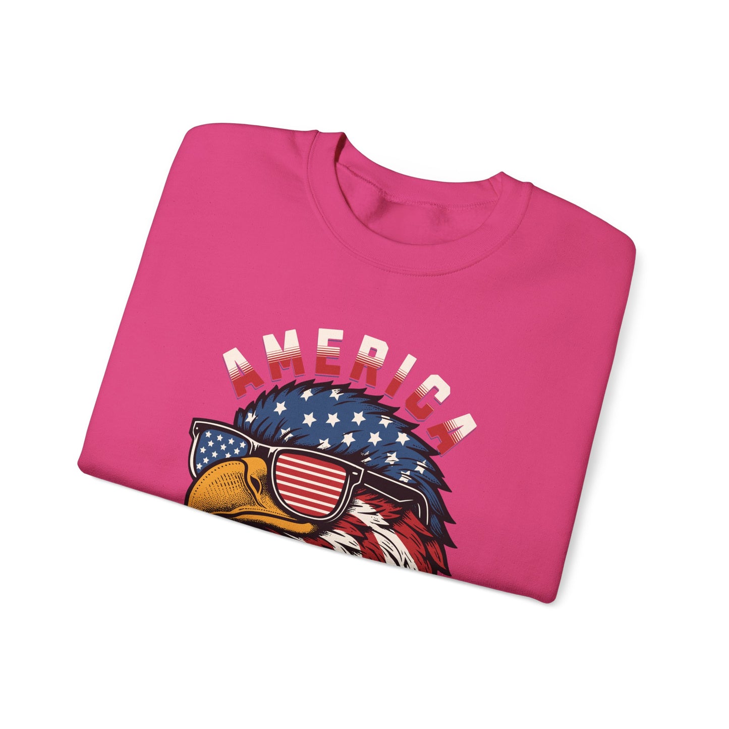 Patriotic Eagle Crewneck Sweatshirt, America Sweatshirt, Unisex Pullover, 4th of July Shirt, Eagle Graphic Sweatshirt