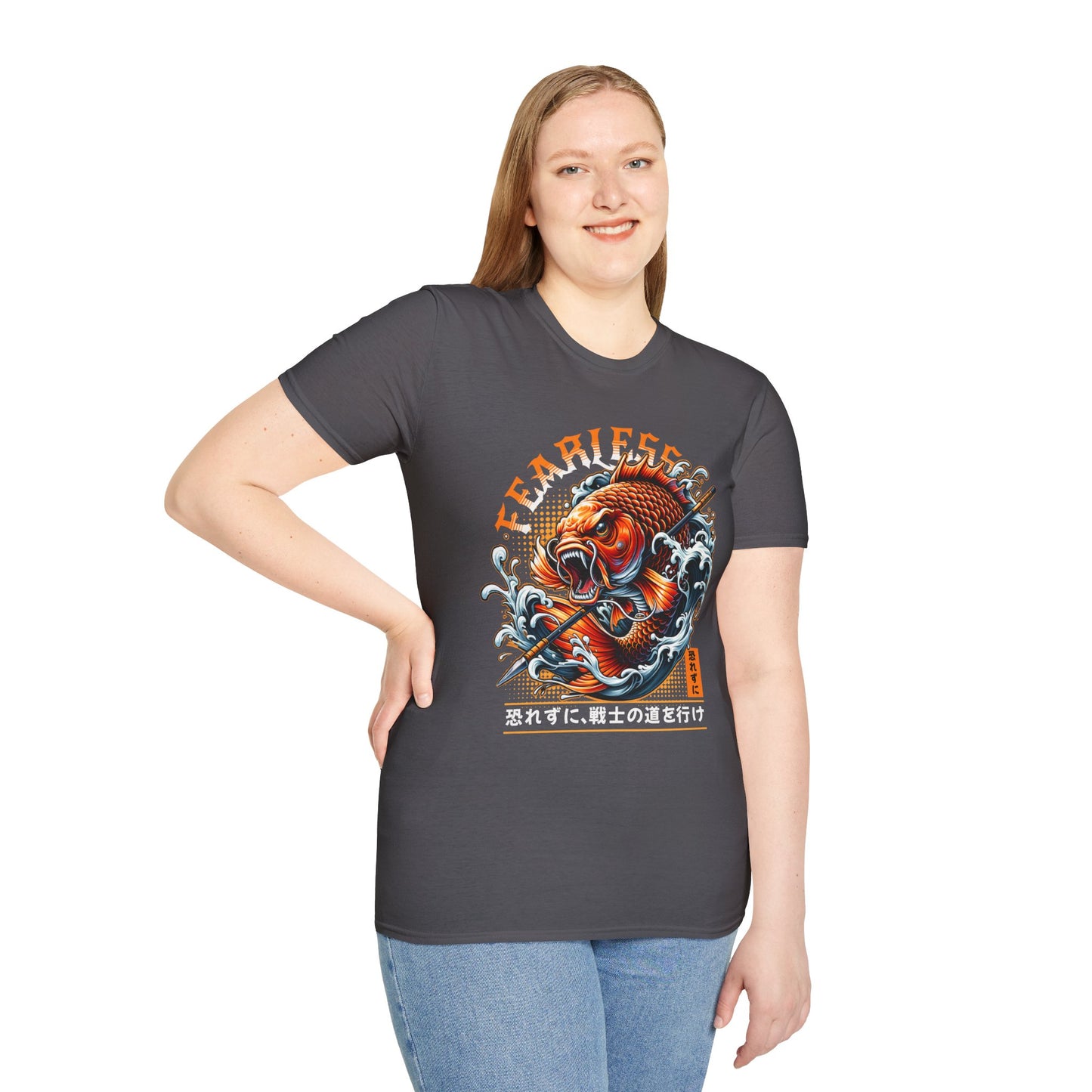 Fearless Koi Unisex Softstyle T-Shirt - Inspirational Gift, Casual Wear, Everyday Comfort, Success Apparel, Relaxed Fit