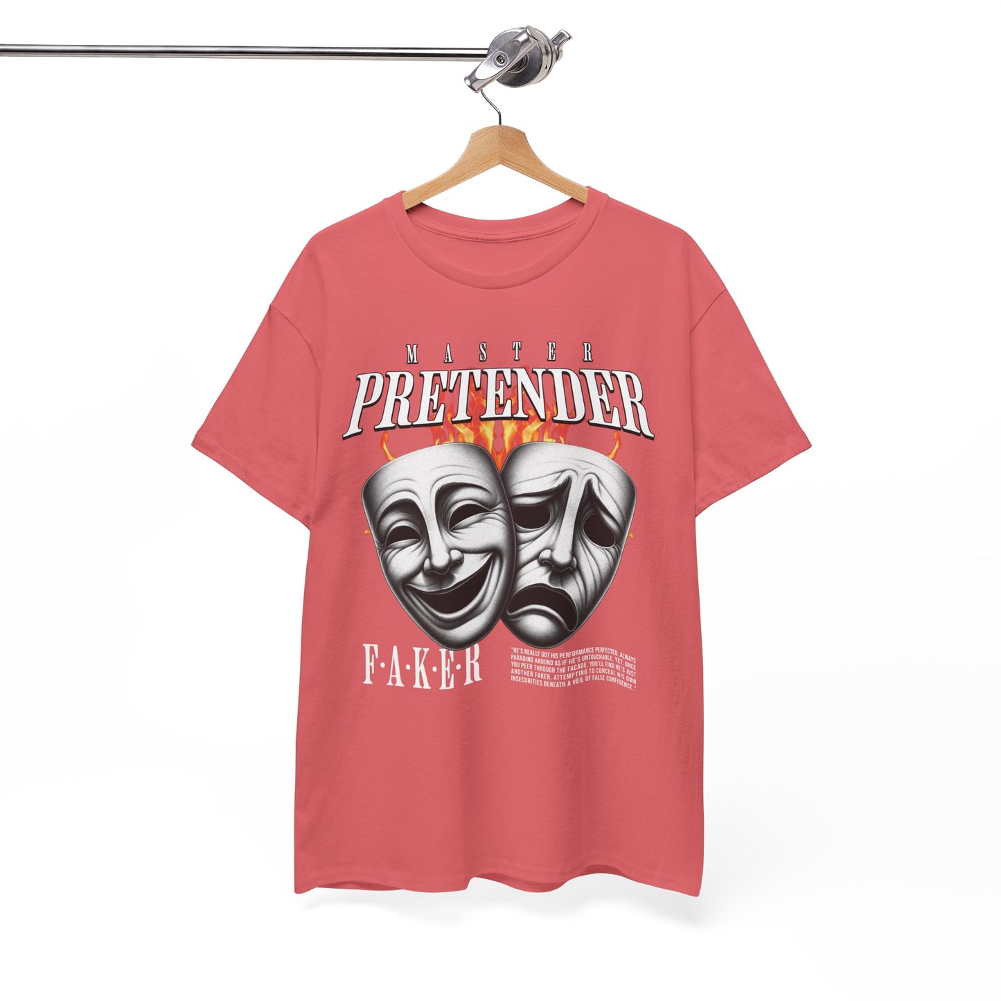 Theatrical Masks Unisex Heavy Cotton Tee, Perfect for Drama Lovers, Gift for Actors, Casual Wear, Theatre Fan Apparel