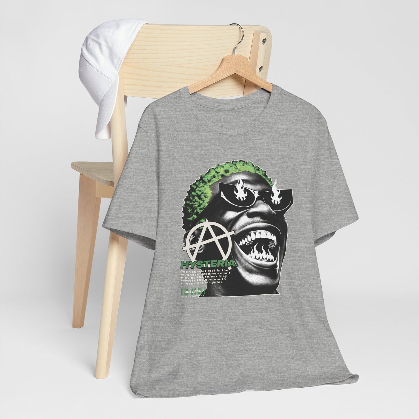 Bold Graphic Tee, Edgy Streetwear Shirt, Urban Casual Wear, Unisex Fashion Top, Gift for Music Lovers, Distinctive Artwork Tee