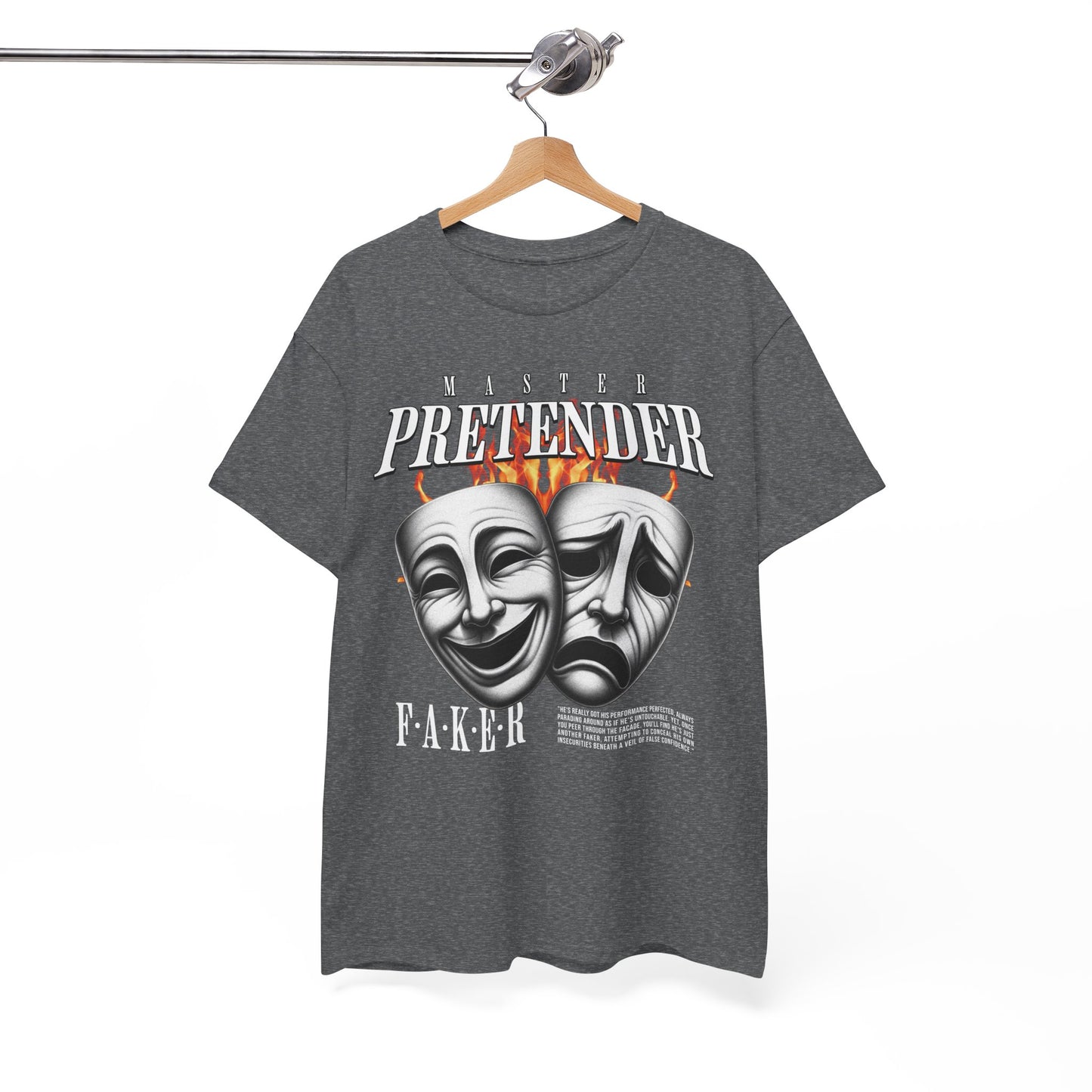 Theatrical Masks Unisex Heavy Cotton Tee, Perfect for Drama Lovers, Gift for Actors, Casual Wear, Theatre Fan Apparel