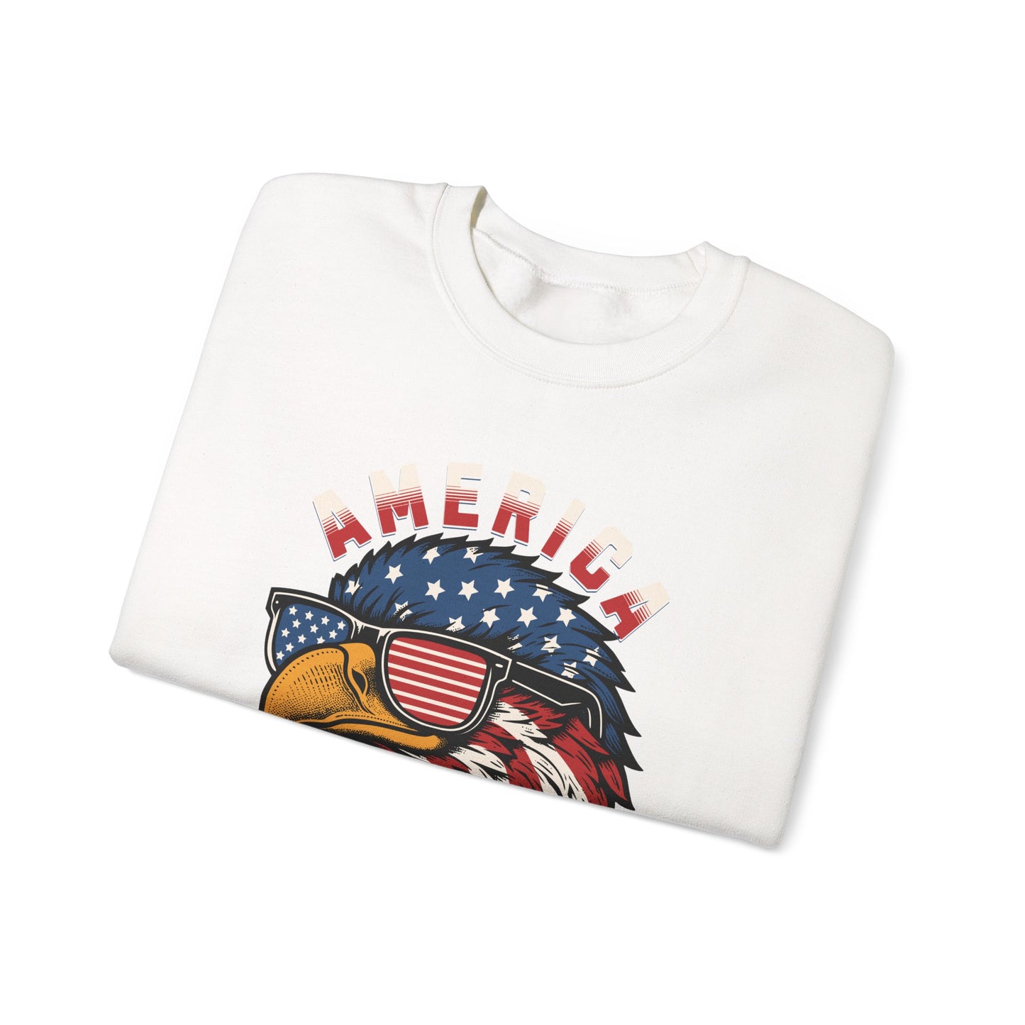 Patriotic Eagle Crewneck Sweatshirt, America Sweatshirt, Unisex Pullover, 4th of July Shirt, Eagle Graphic Sweatshirt