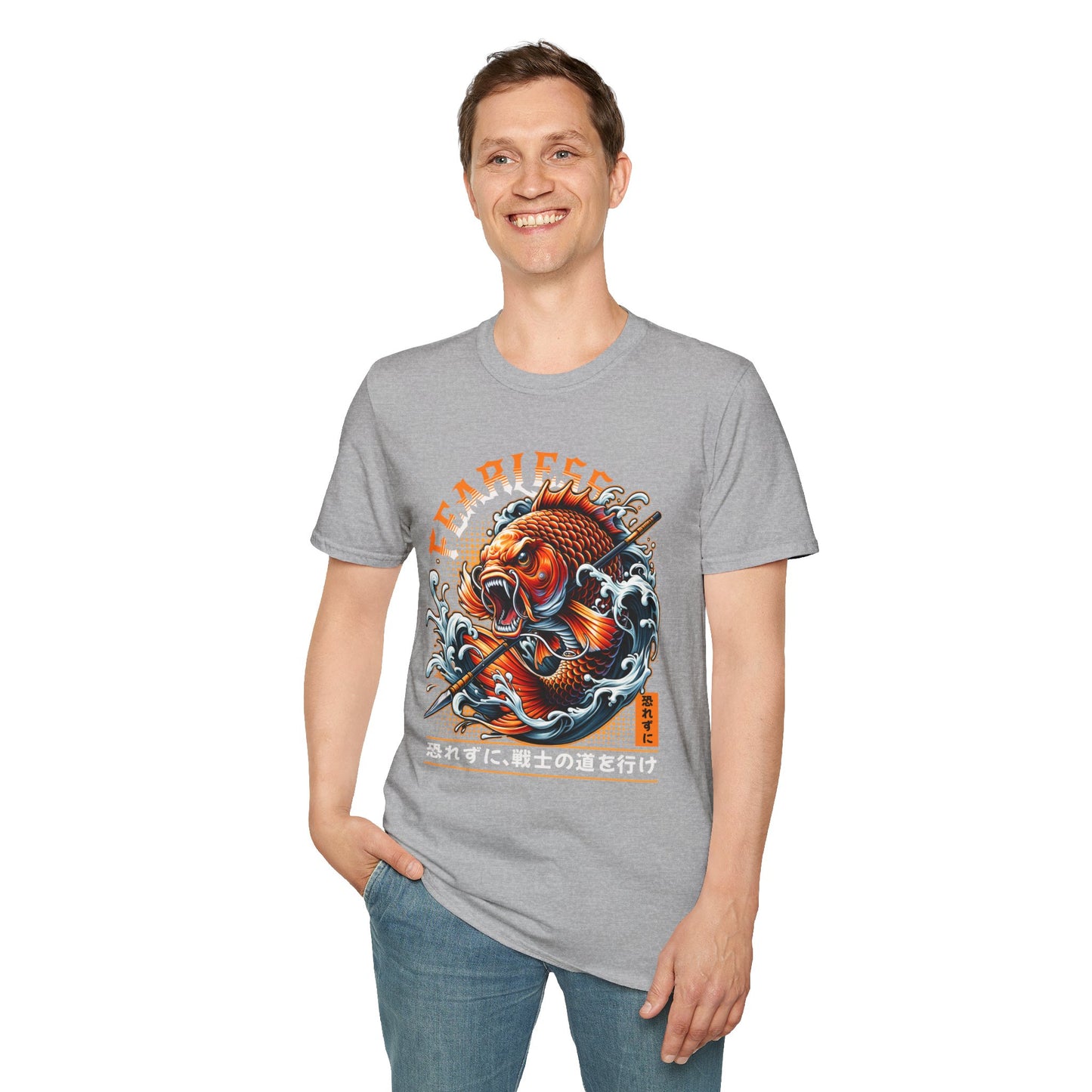 Fearless Koi Unisex Softstyle T-Shirt - Inspirational Gift, Casual Wear, Everyday Comfort, Success Apparel, Relaxed Fit