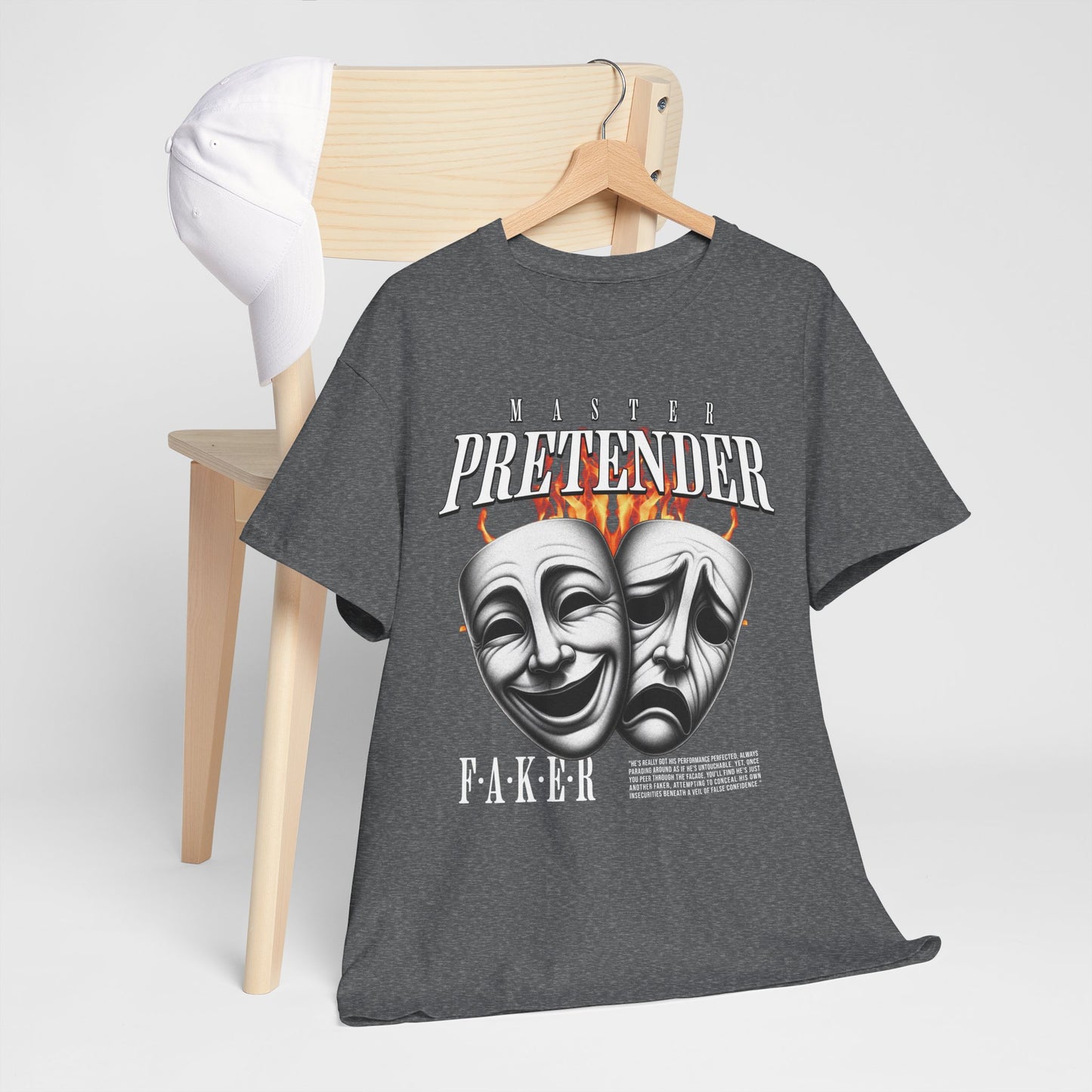 Theatrical Masks Unisex Heavy Cotton Tee, Perfect for Drama Lovers, Gift for Actors, Casual Wear, Theatre Fan Apparel