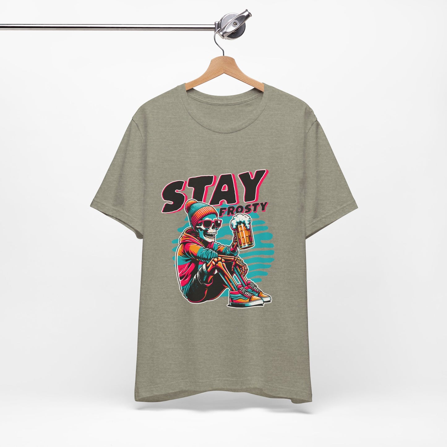 Stay Frosty Unisex Tee, Cool Graphic Shirt, Summer Vibes, Casual Wear, Gift for Him, Music Festival Fashion