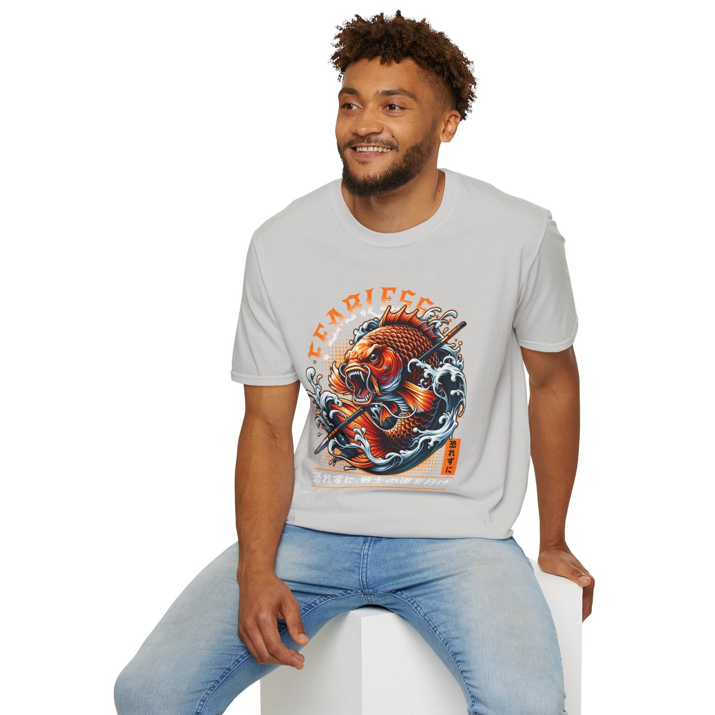 Fearless Koi Unisex Softstyle T-Shirt - Inspirational Gift, Casual Wear, Everyday Comfort, Success Apparel, Relaxed Fit