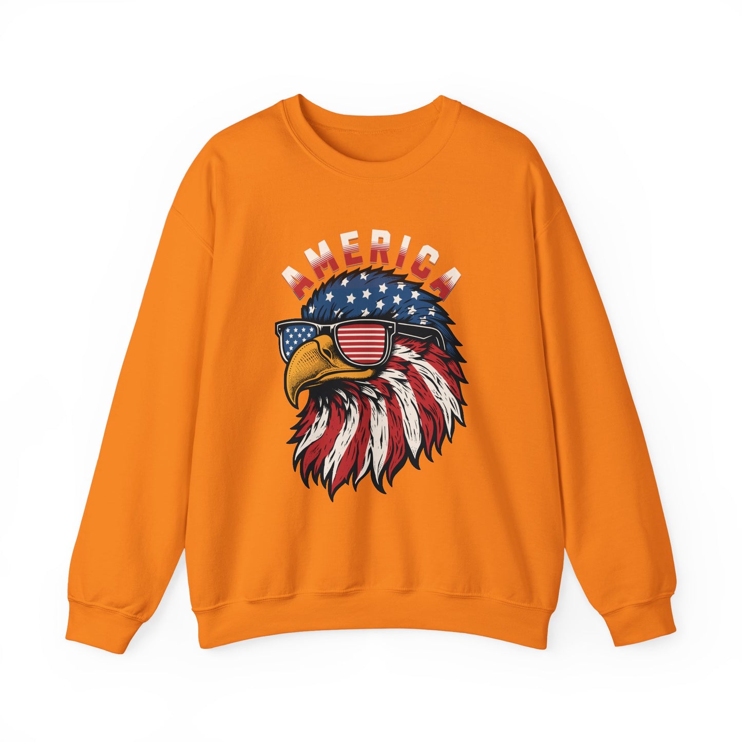 Patriotic Eagle Crewneck Sweatshirt, America Sweatshirt, Unisex Pullover, 4th of July Shirt, Eagle Graphic Sweatshirt
