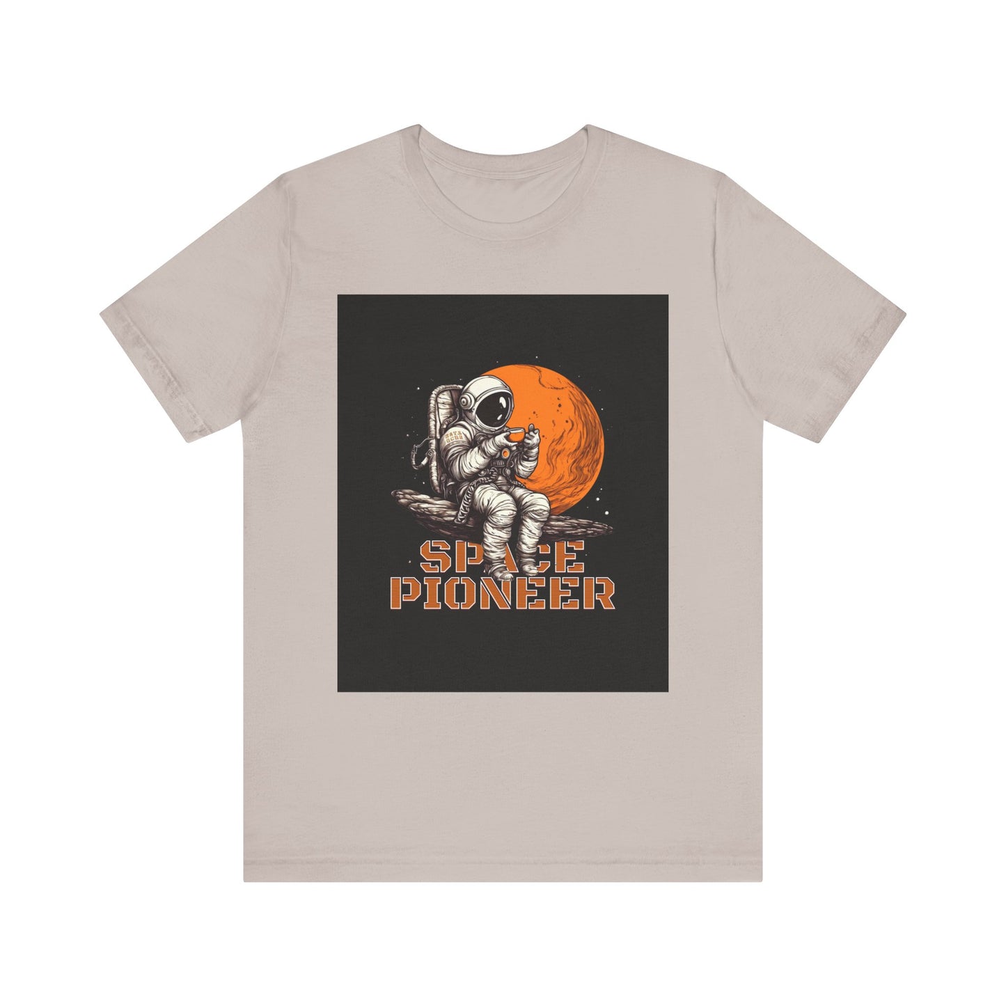Space Pioneer Unisex Tee - Astronaut Graphic Shirt, Cool Space Themed Gift, Sci-Fi Lover Apparel, Casual Wear, Cosmic Adventure