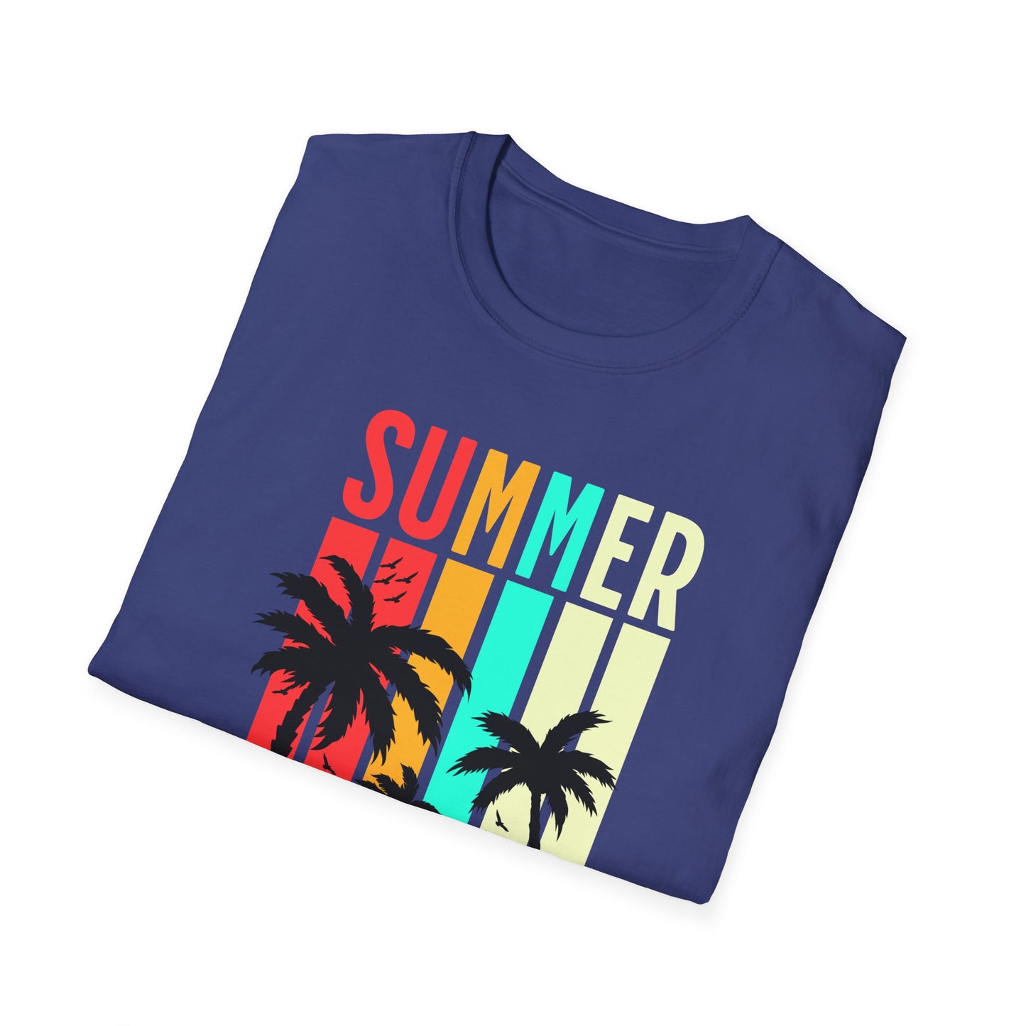 Summer Vibes Unisex T-Shirt, Beach Party Shirt, Casual Wear, Gift for Friends, Vacation Outfit, Coaster Inspired Design