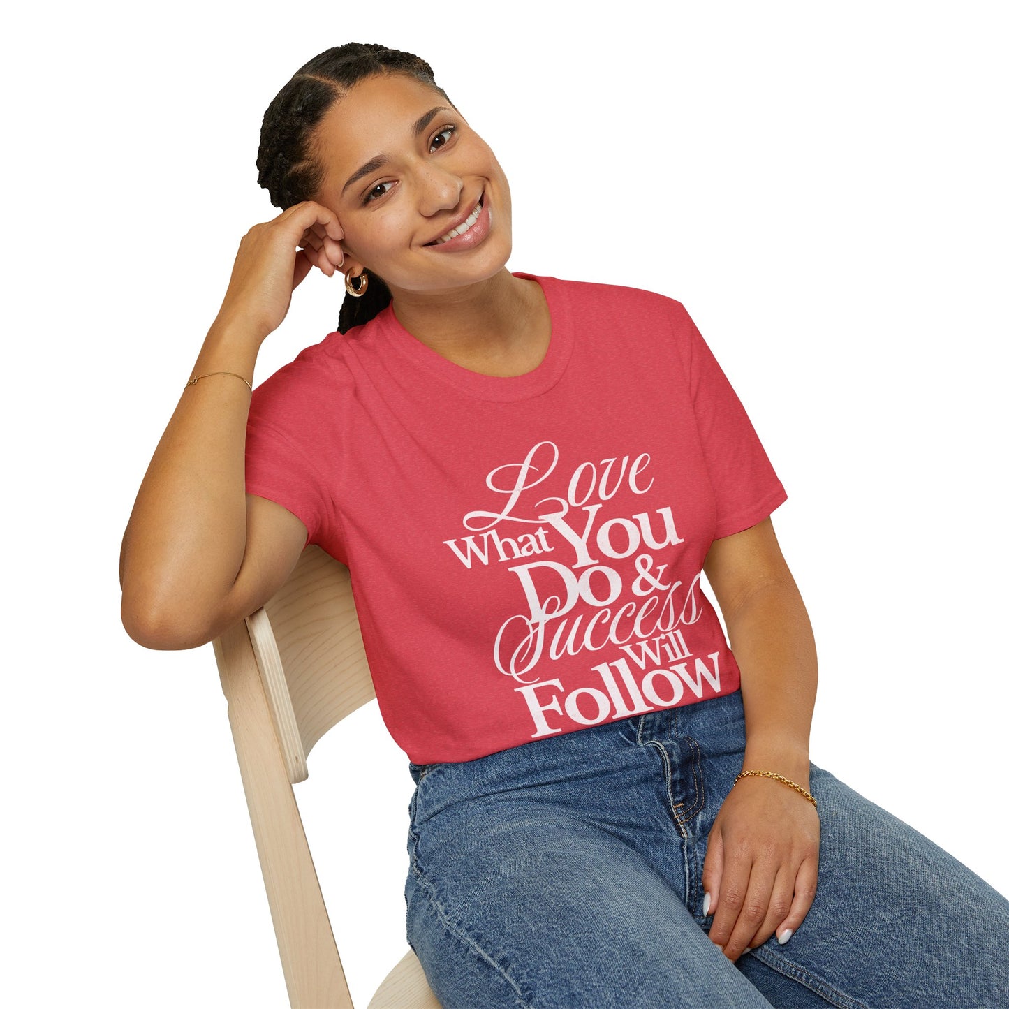 Motivational Quote Unisex Softstyle T-Shirt - Inspirational Gift, Casual Wear, Everyday Comfort, Success Apparel, Relaxed Fit