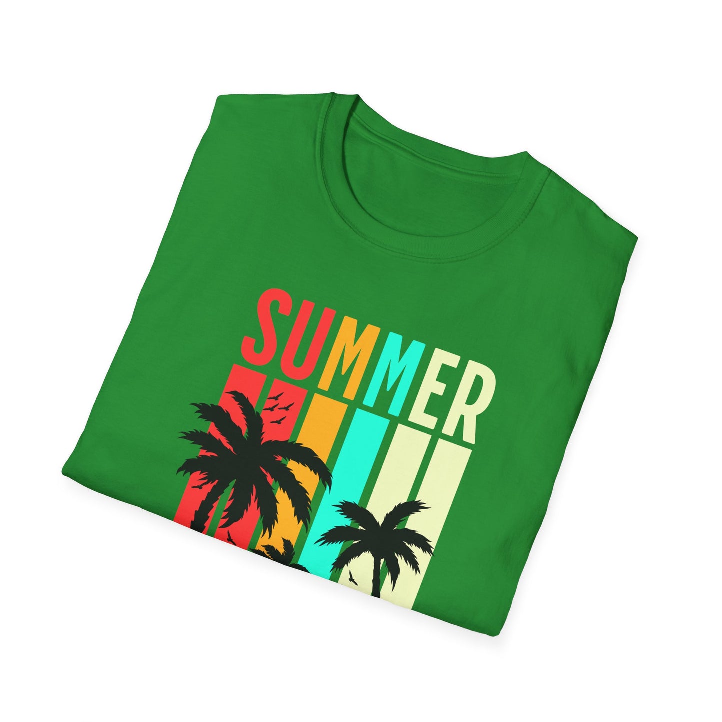 Summer Vibes Unisex T-Shirt, Beach Party Shirt, Casual Wear, Gift for Friends, Vacation Outfit, Coaster Inspired Design