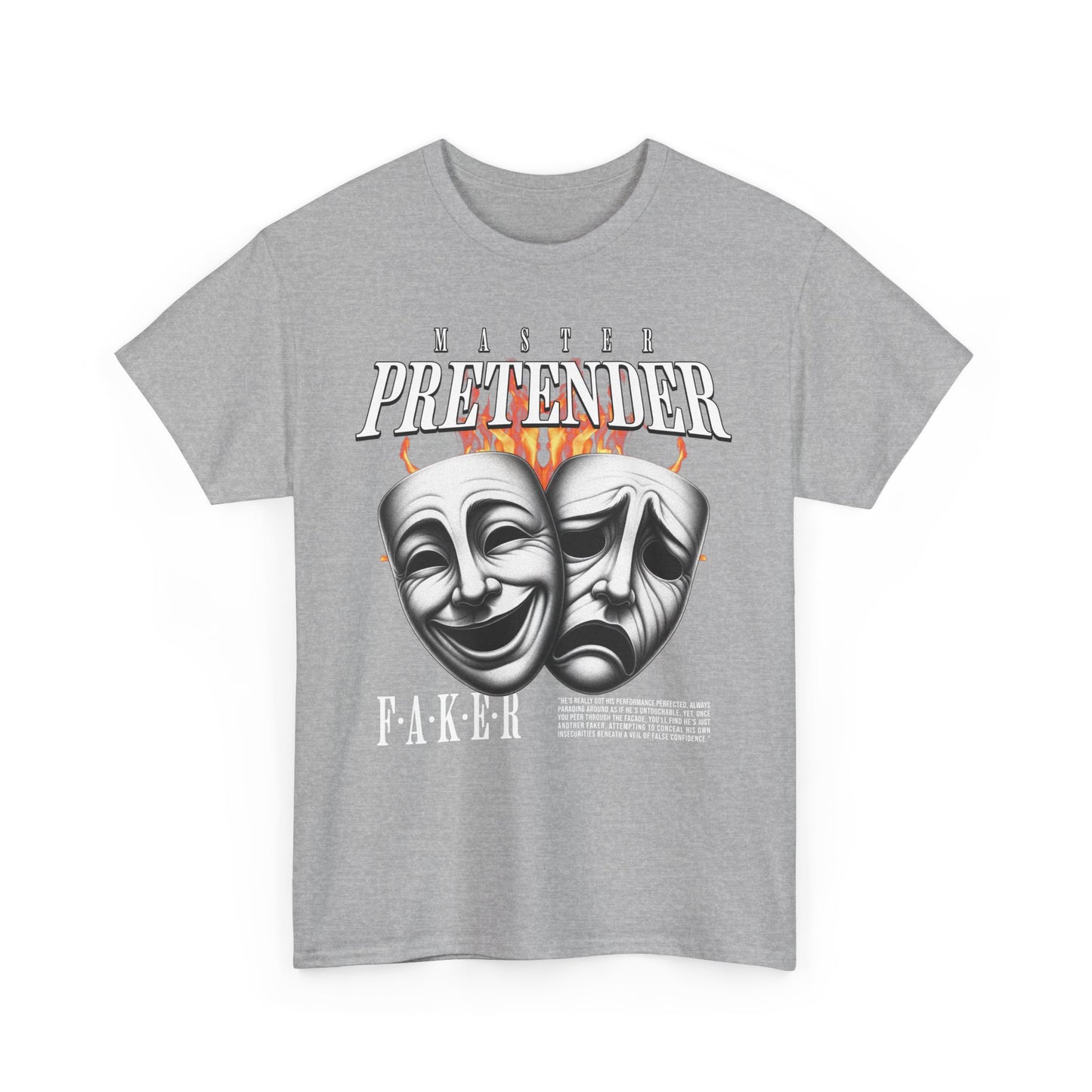 Theatrical Masks Unisex Heavy Cotton Tee, Perfect for Drama Lovers, Gift for Actors, Casual Wear, Theatre Fan Apparel
