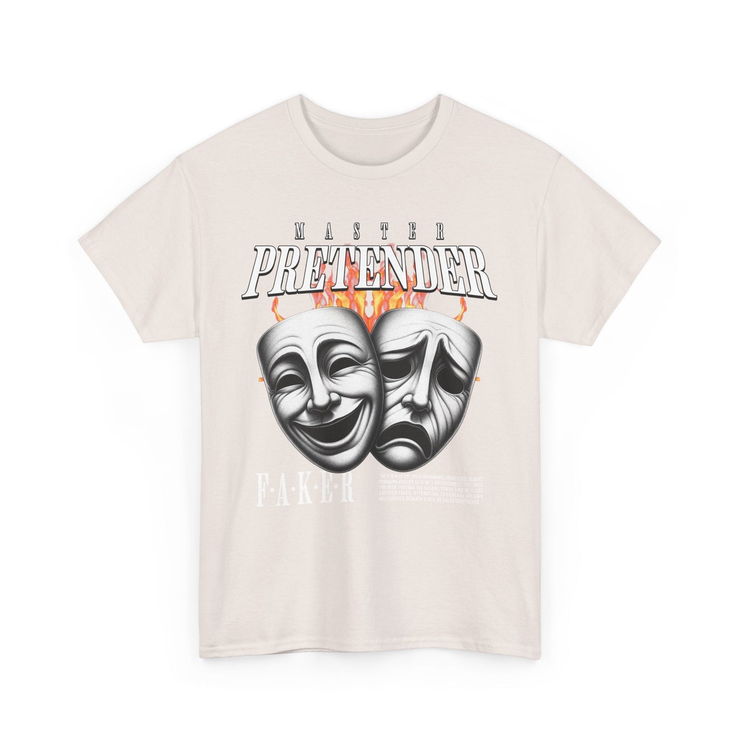 Theatrical Masks Unisex Heavy Cotton Tee, Perfect for Drama Lovers, Gift for Actors, Casual Wear, Theatre Fan Apparel
