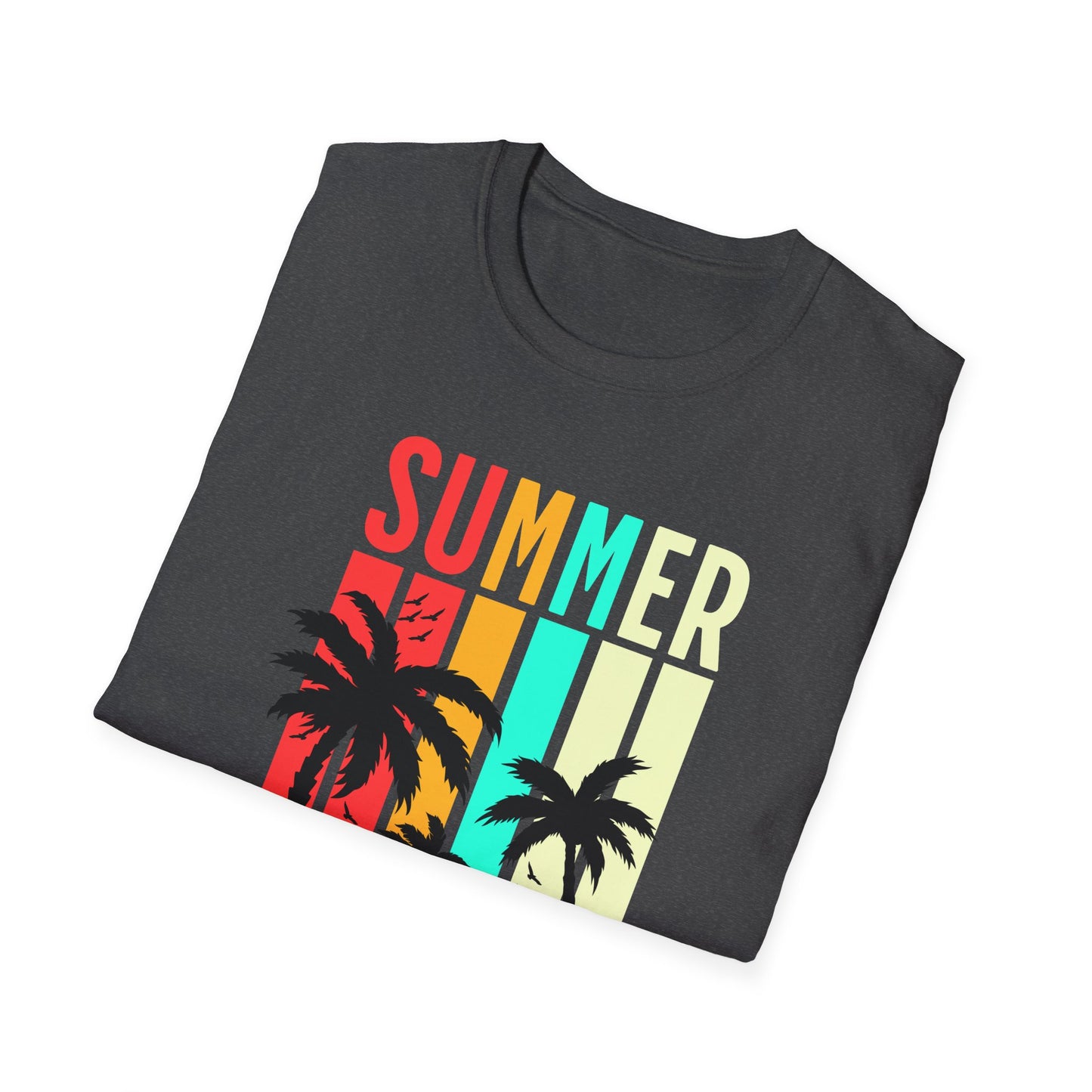 Summer Vibes Unisex T-Shirt, Beach Party Shirt, Casual Wear, Gift for Friends, Vacation Outfit, Coaster Inspired Design