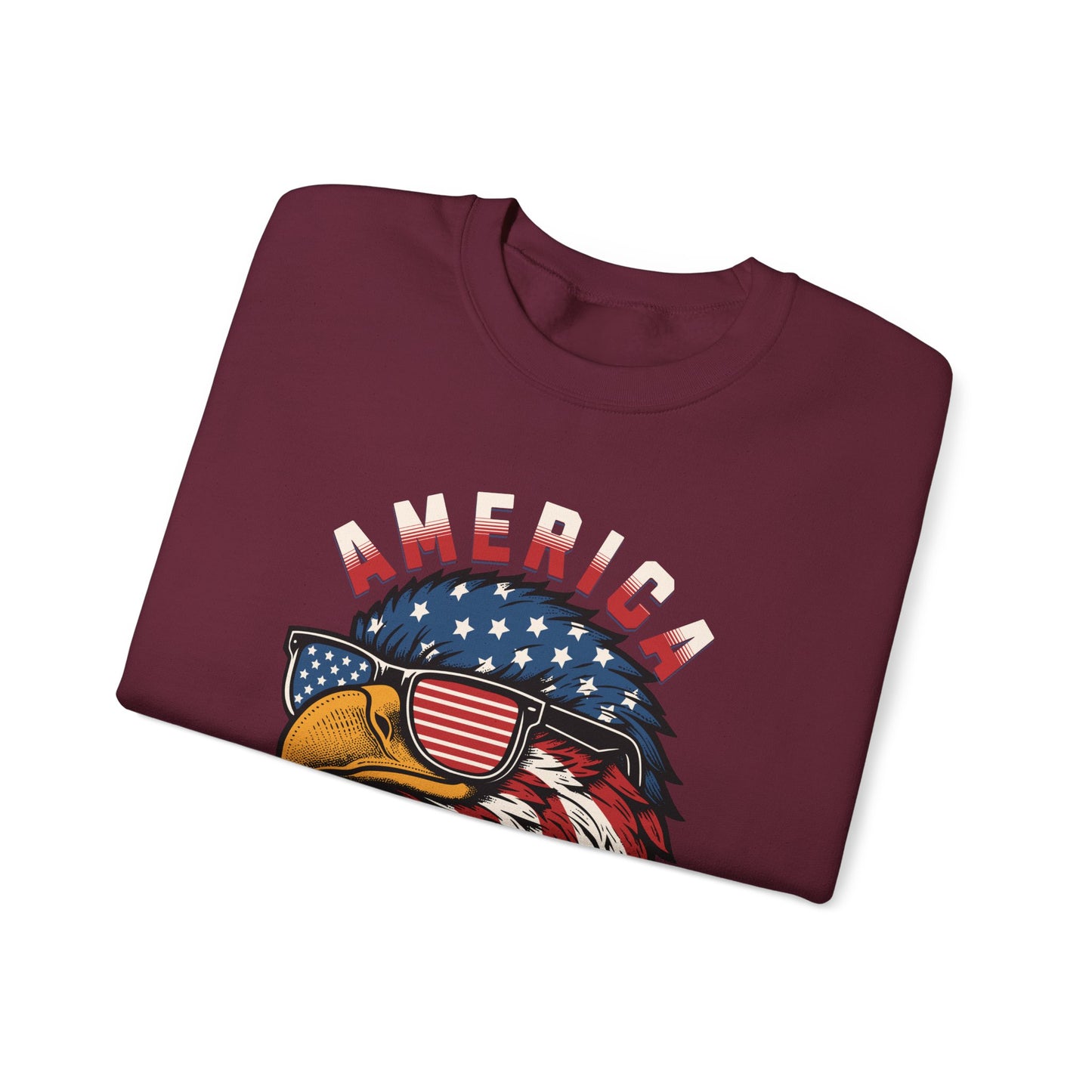 Patriotic Eagle Crewneck Sweatshirt, America Sweatshirt, Unisex Pullover, 4th of July Shirt, Eagle Graphic Sweatshirt