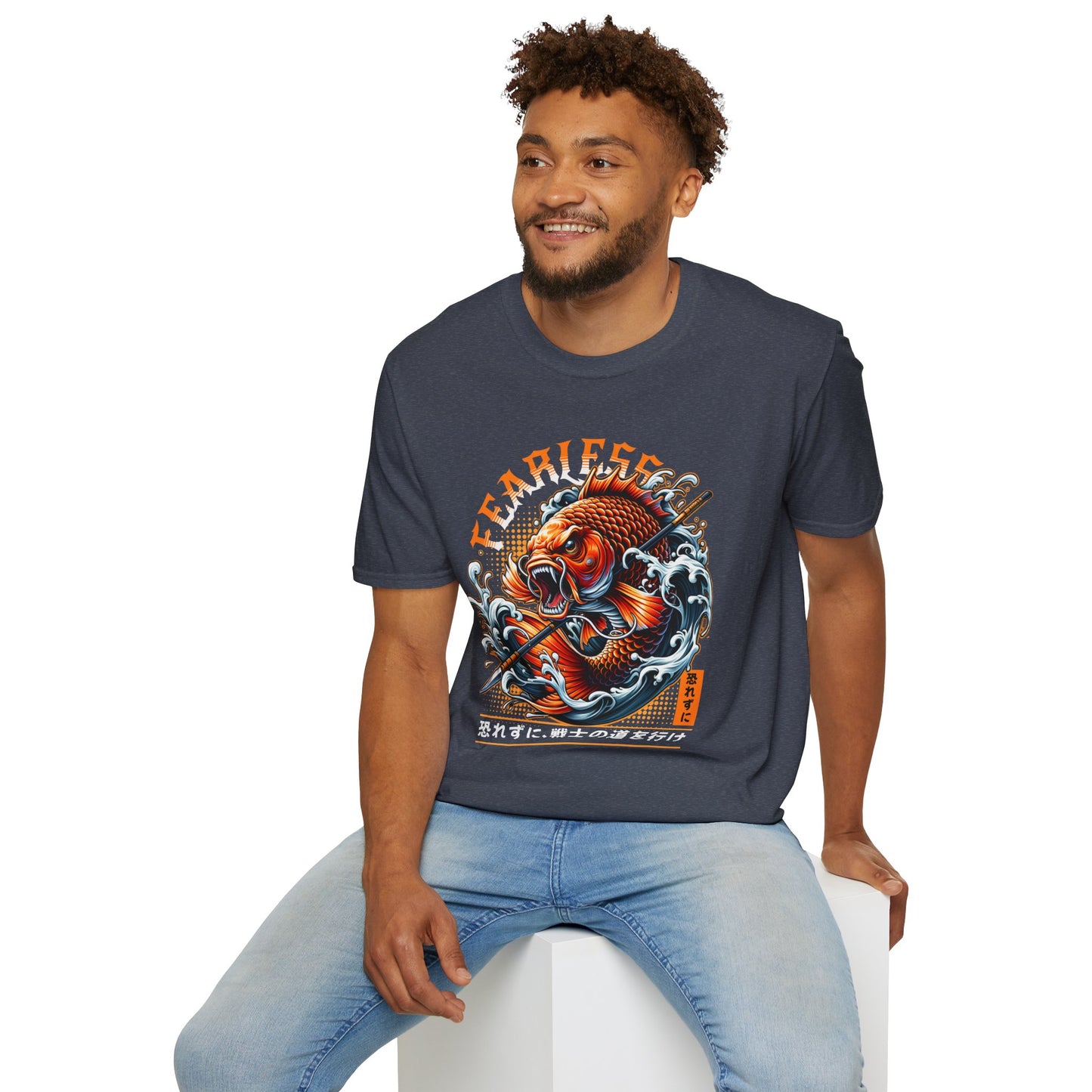 Fearless Koi Unisex Softstyle T-Shirt - Inspirational Gift, Casual Wear, Everyday Comfort, Success Apparel, Relaxed Fit